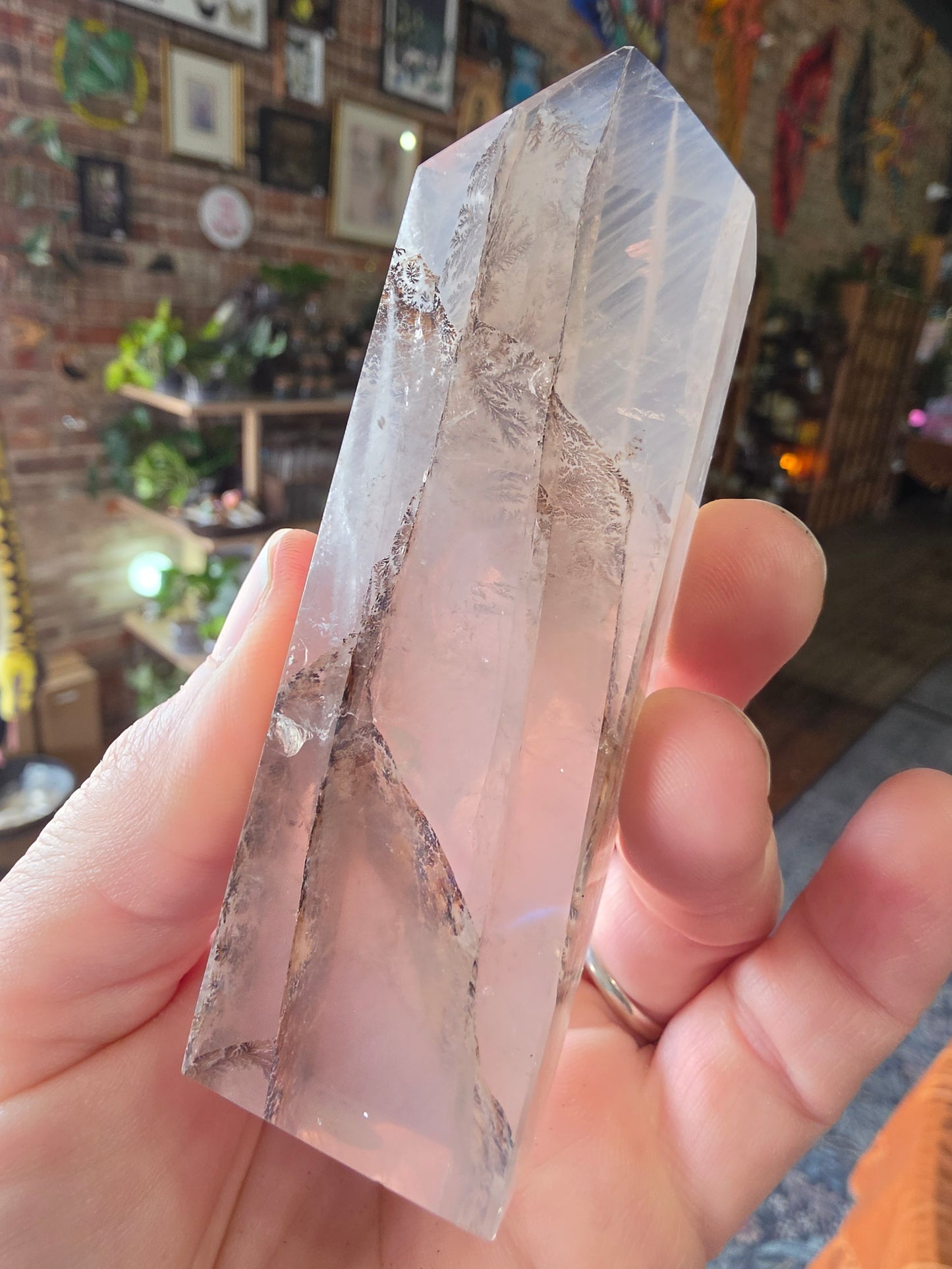 Dendritic Girasol Quartz Point