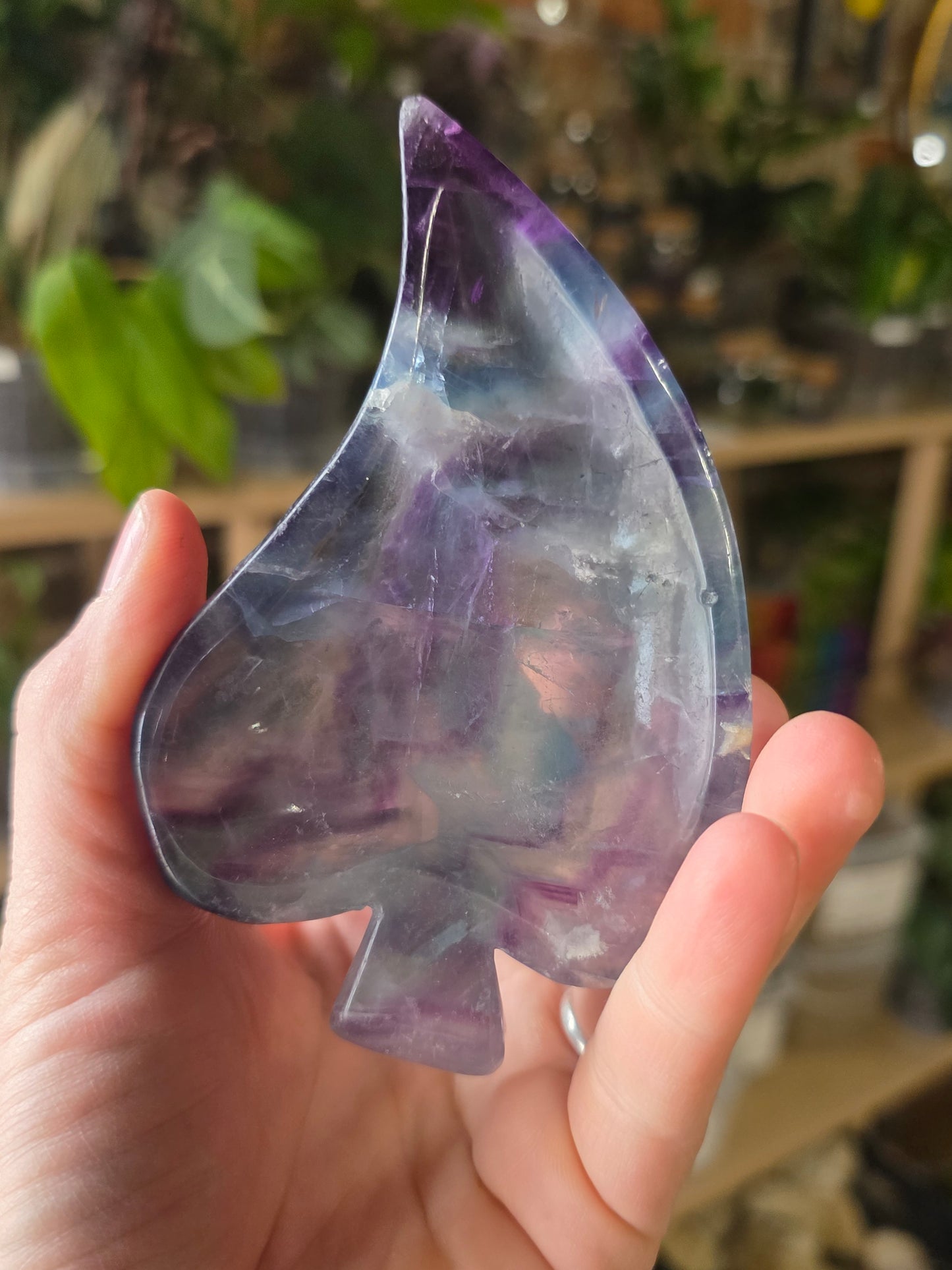Fluorite Leaf Trinket Dish