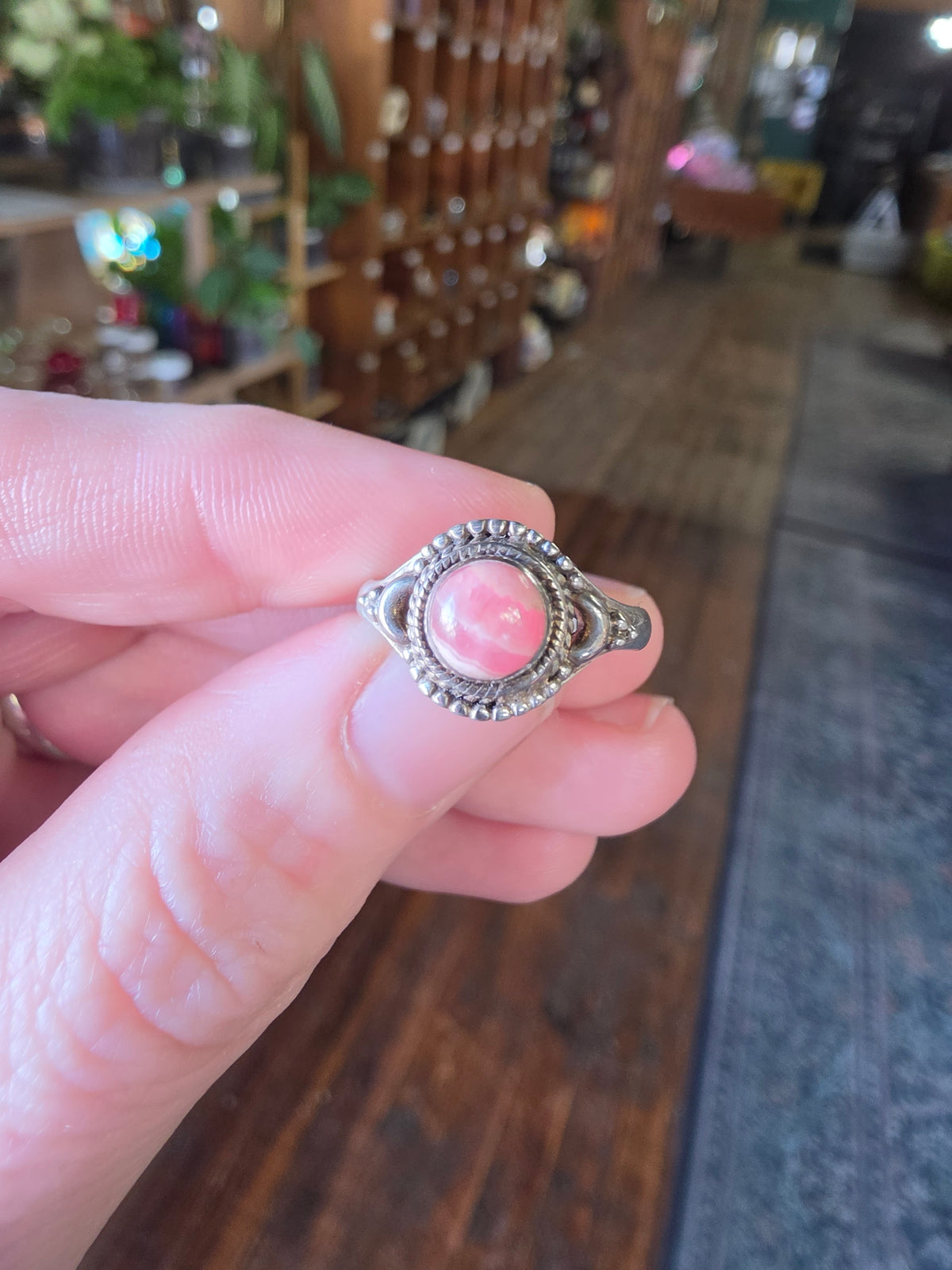 Size 6.5 Rhodochrosite Ring