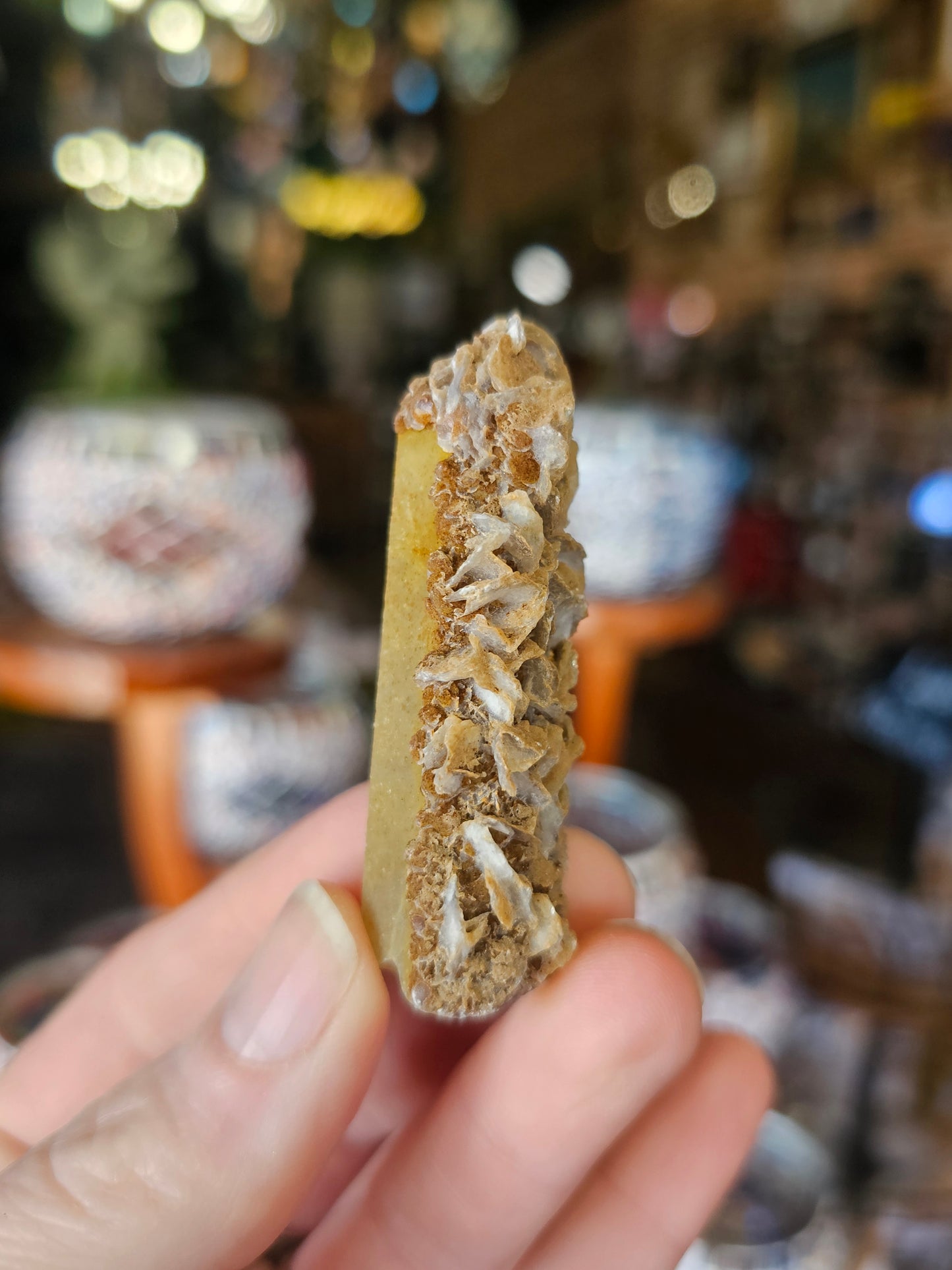 Calcite on Quartz