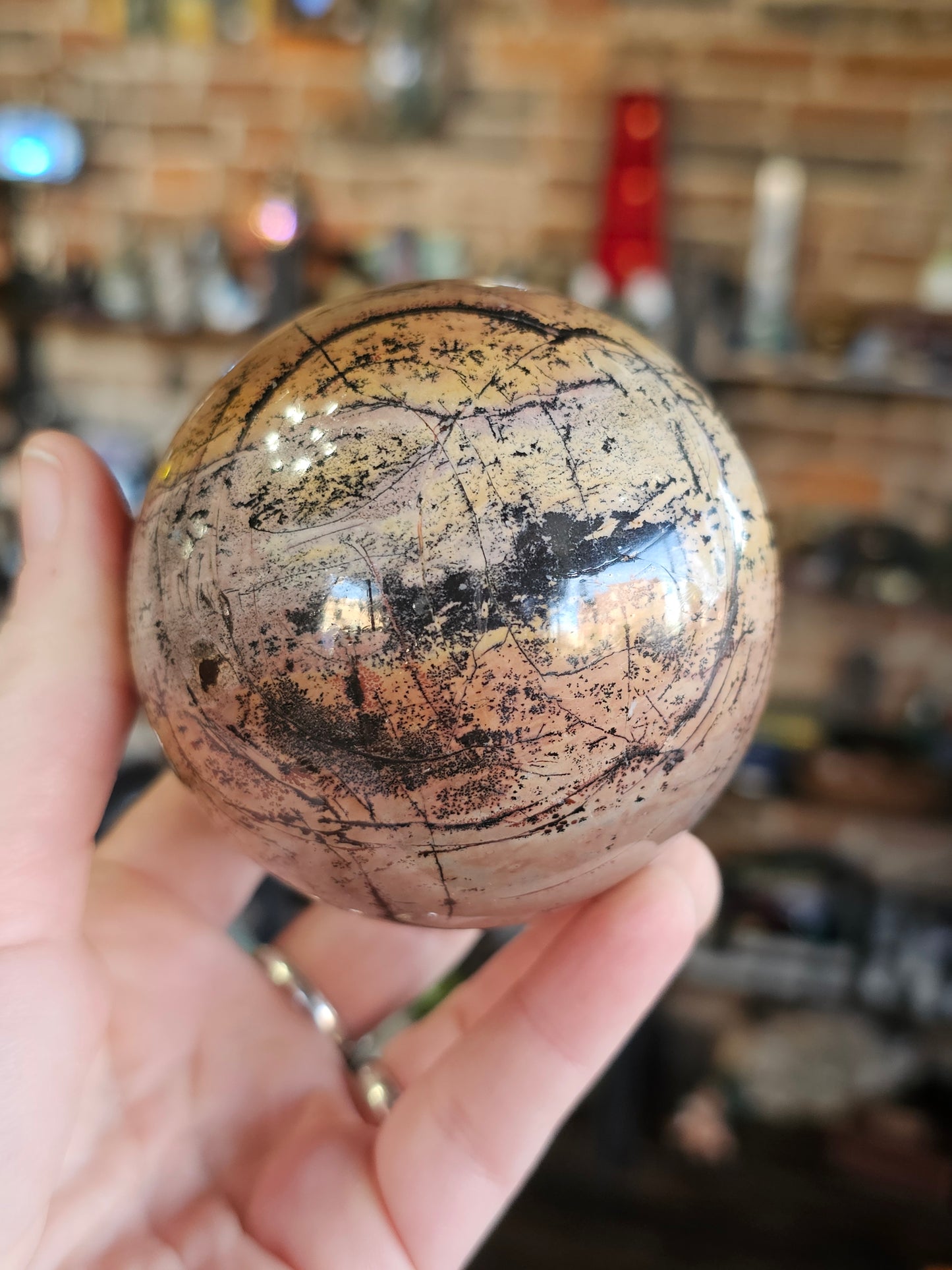 Dendritic Jasper Sphere