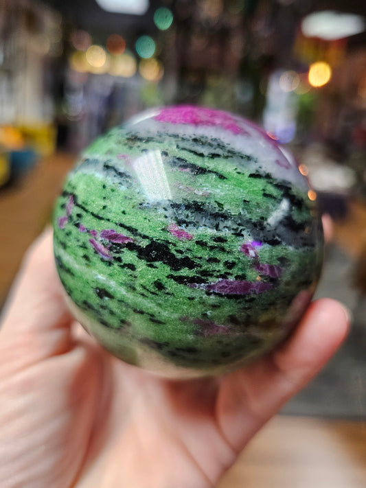 Ruby in Zoisite Sphere