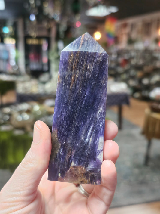 Gem Lepidolite Tower