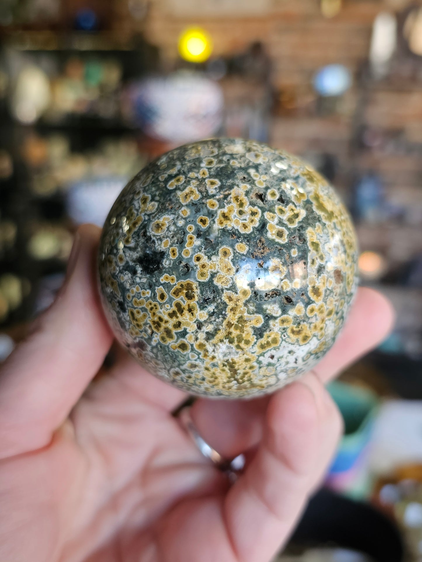Orbicular Jasper Sphere