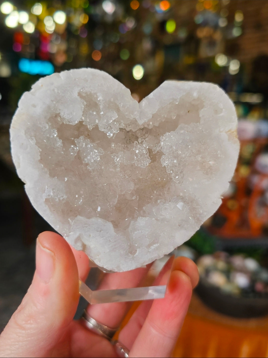 Moroccan Geode cut heart