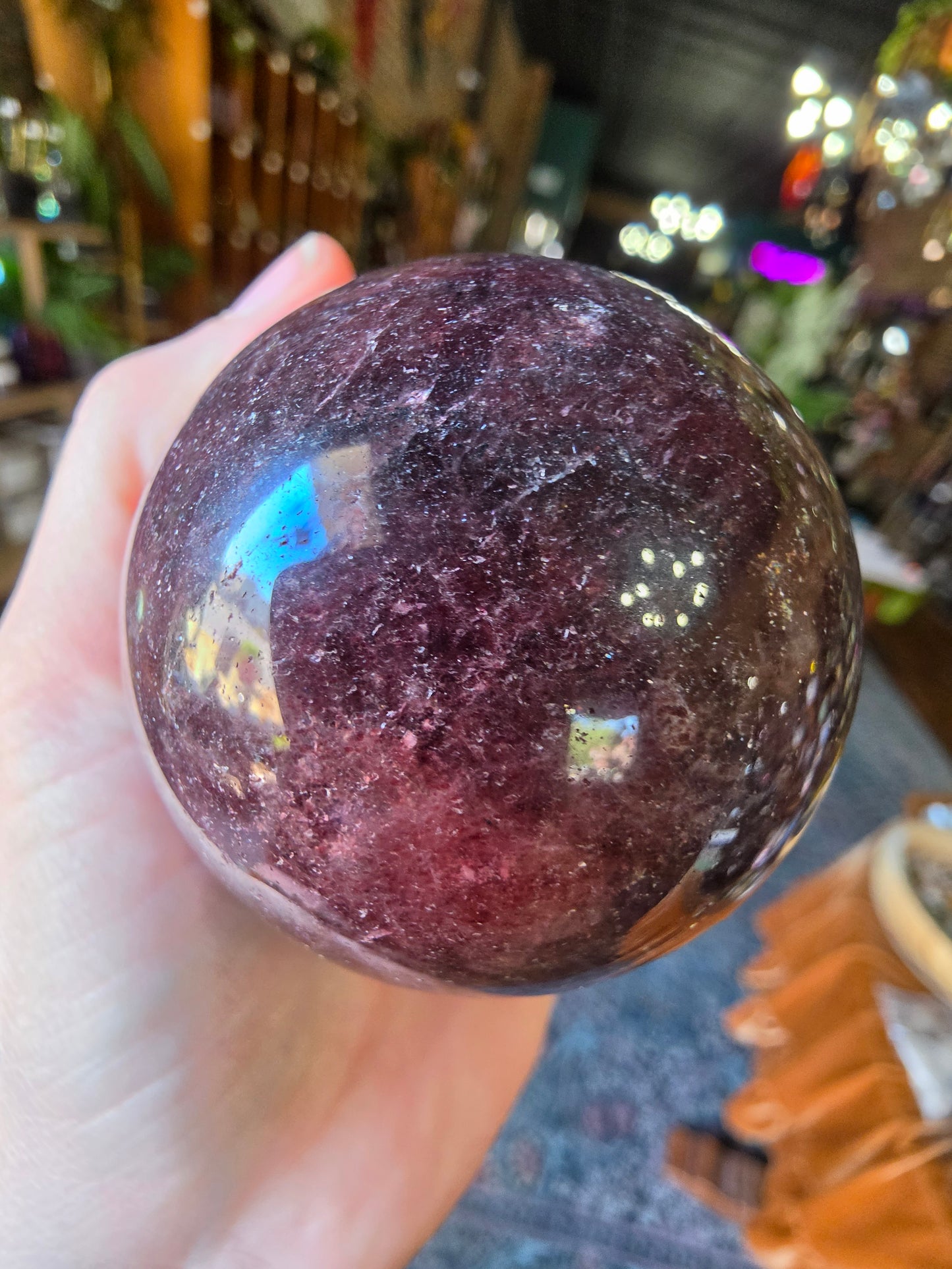 Red Adventurine Sphere ( Tanzberry Quartz)