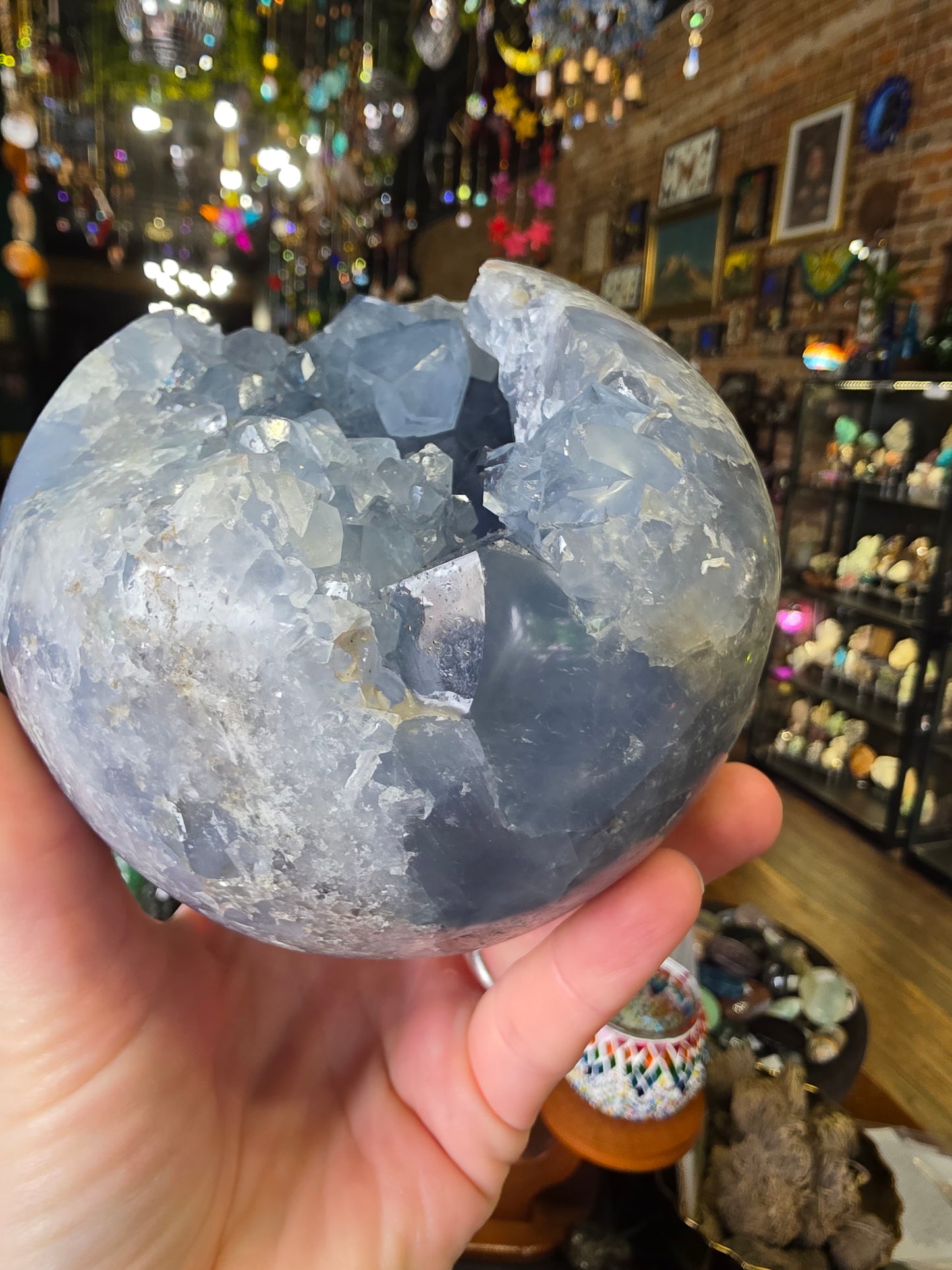 Celestite Cluster Sphere