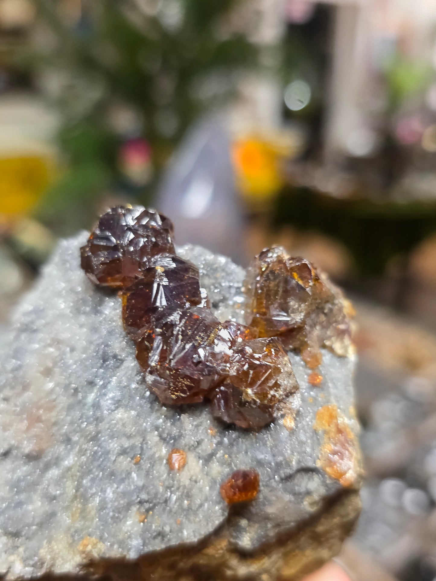 Sphalerite on Druzy Quartz