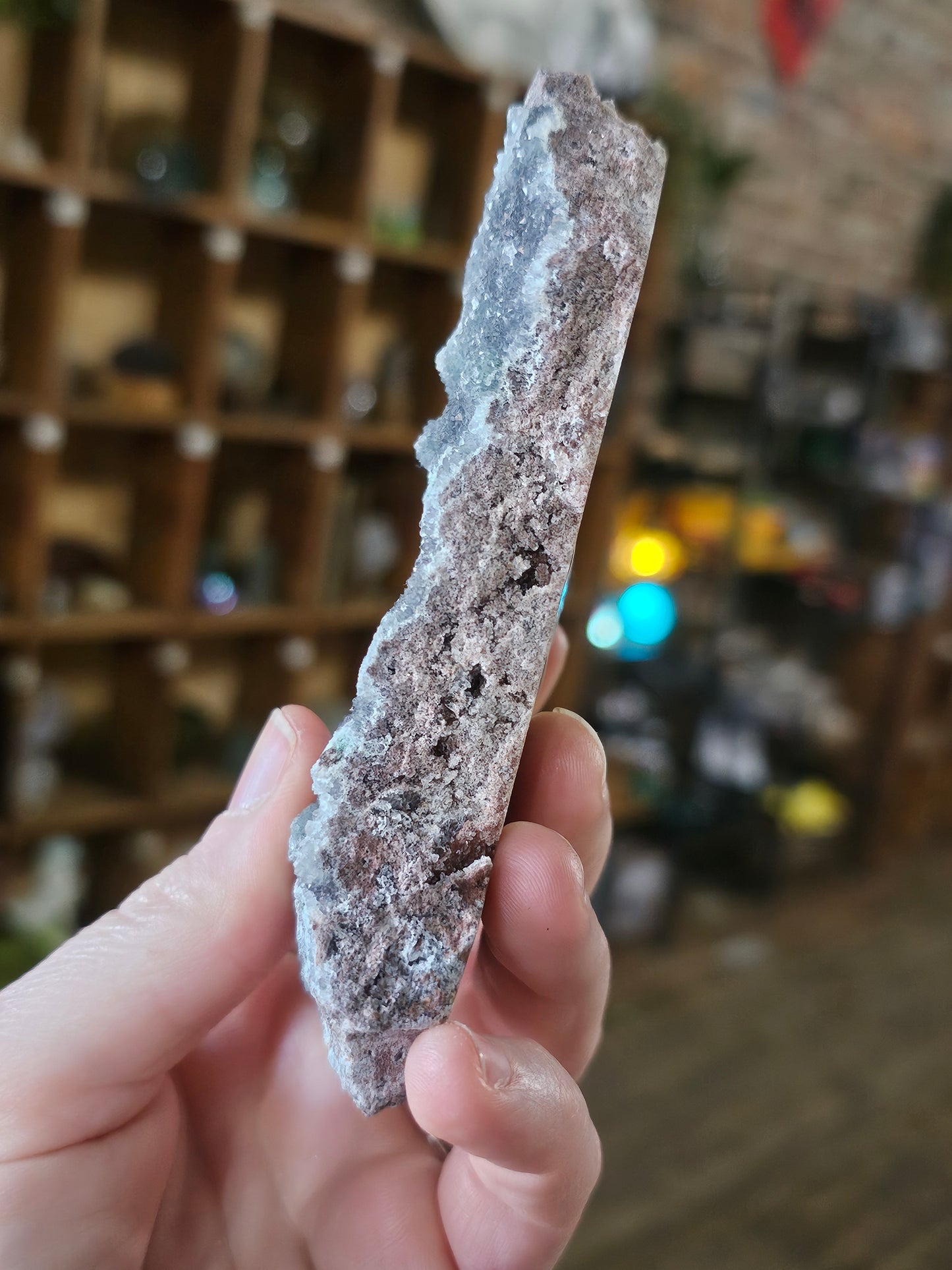 Druzy Quartz on Malachite