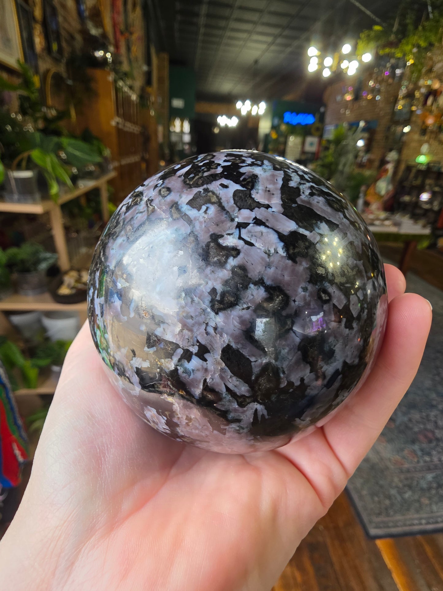 Indigo Gabro Sphere (Merlinite)