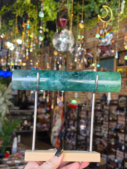 Green fluorite Jewelry Stand
