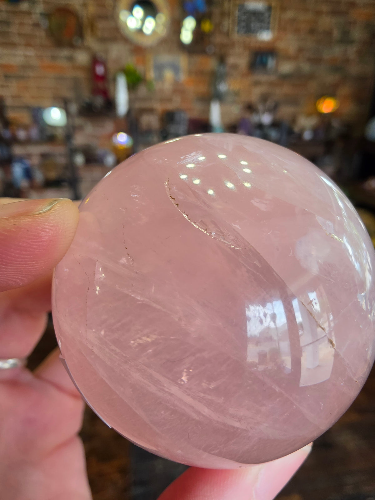 Star Rose Quartz Sphere