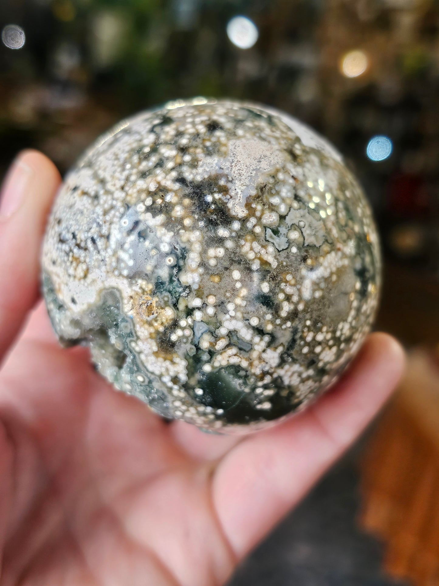 Druzy Ocean Jasper Sphere