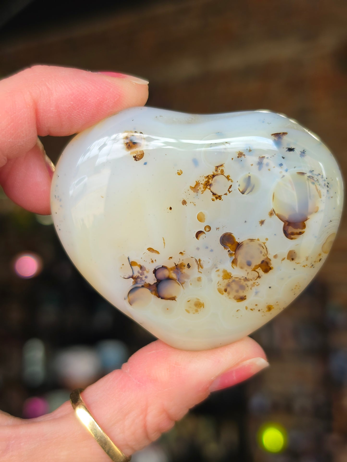 Dendritic Agate Heart