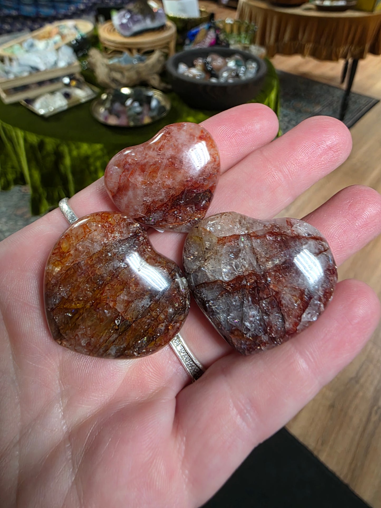 Mini Fire Quartz Heart