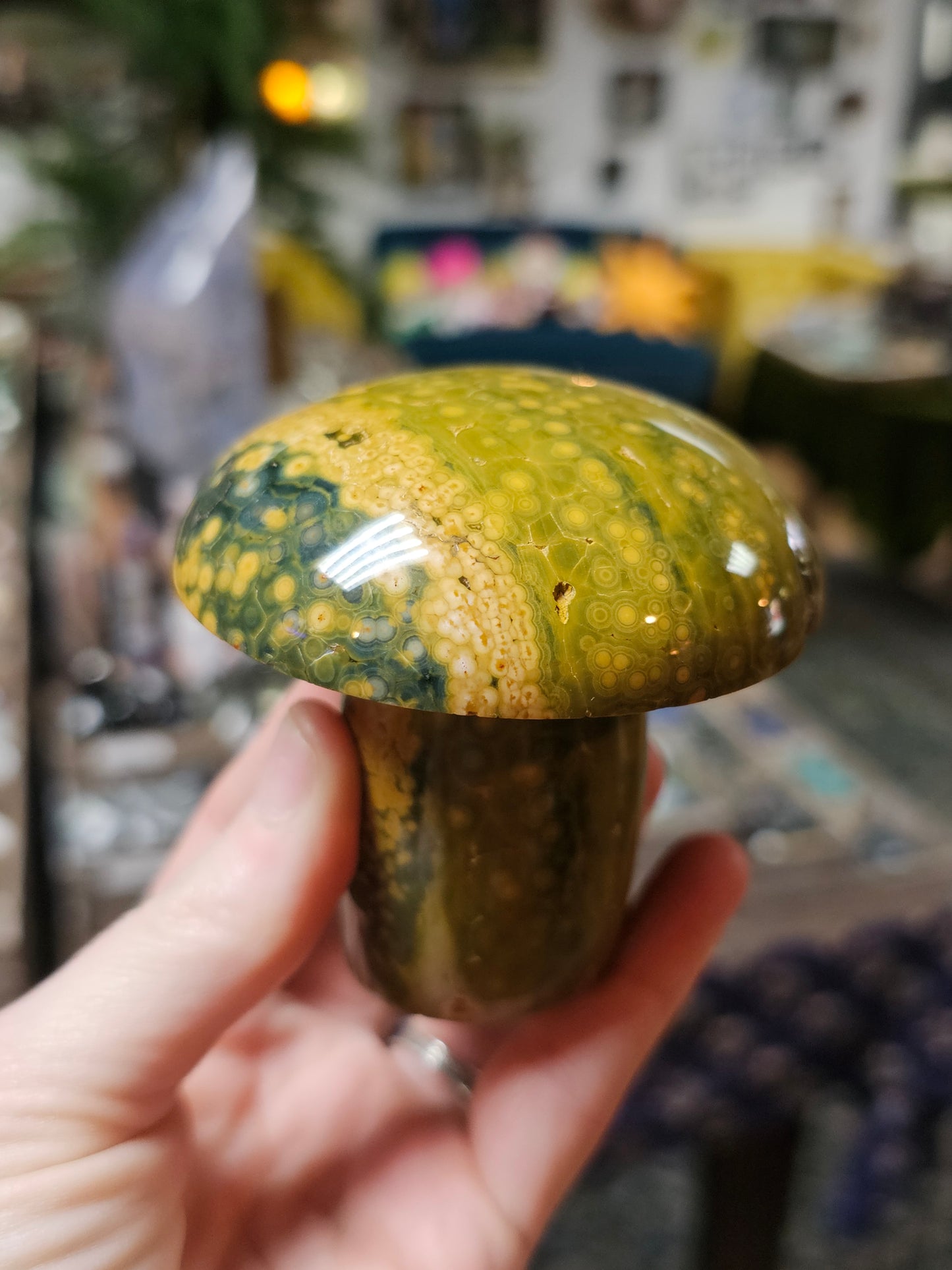 Kabamby Ocean Jasper Mushroom Carving