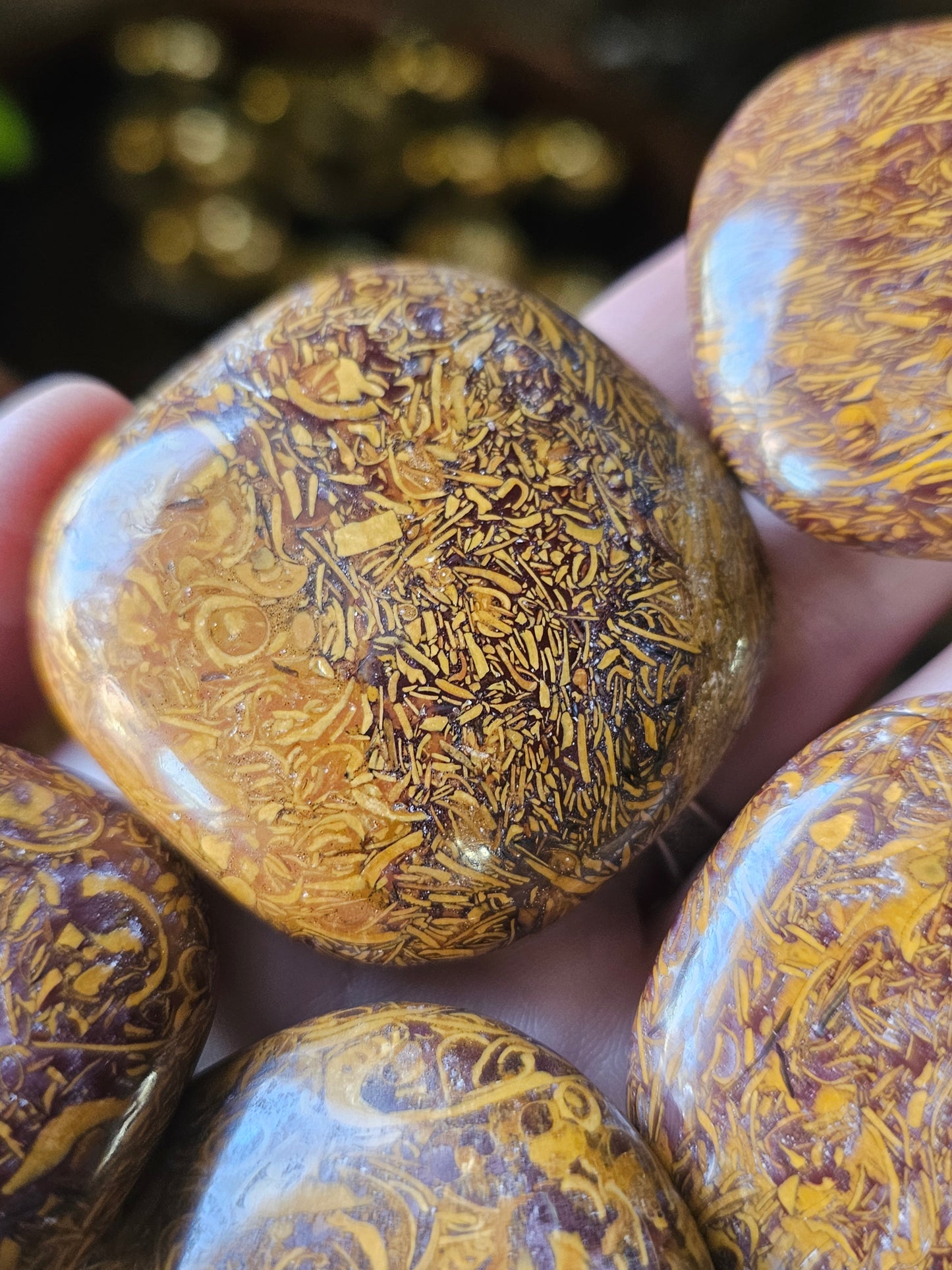 Calligraphy Jasper Palm Stone