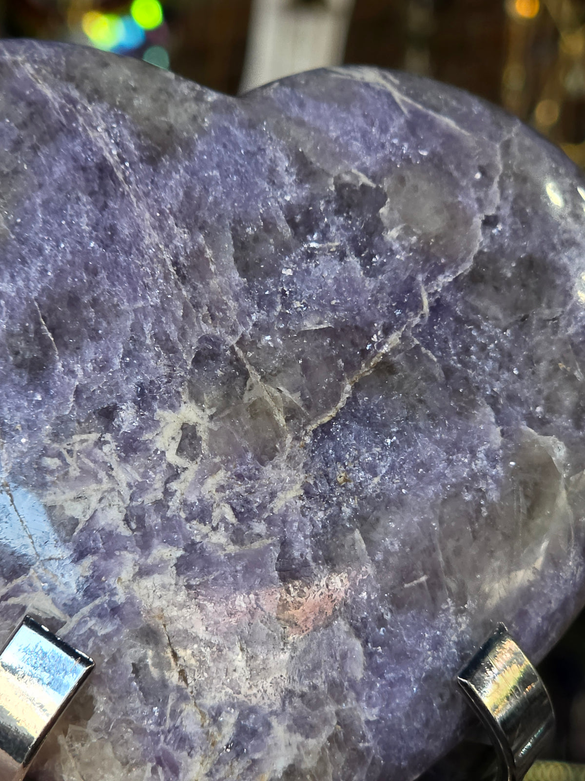 Lepidolite Heart with stand