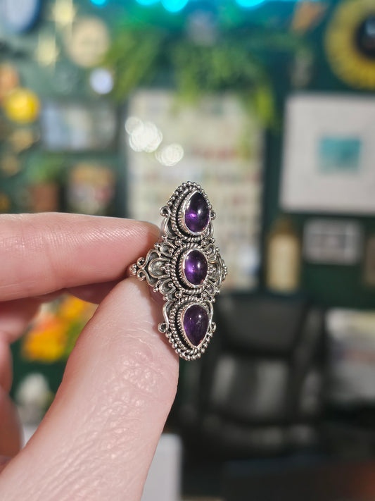 Size 8 Amethyst Ring