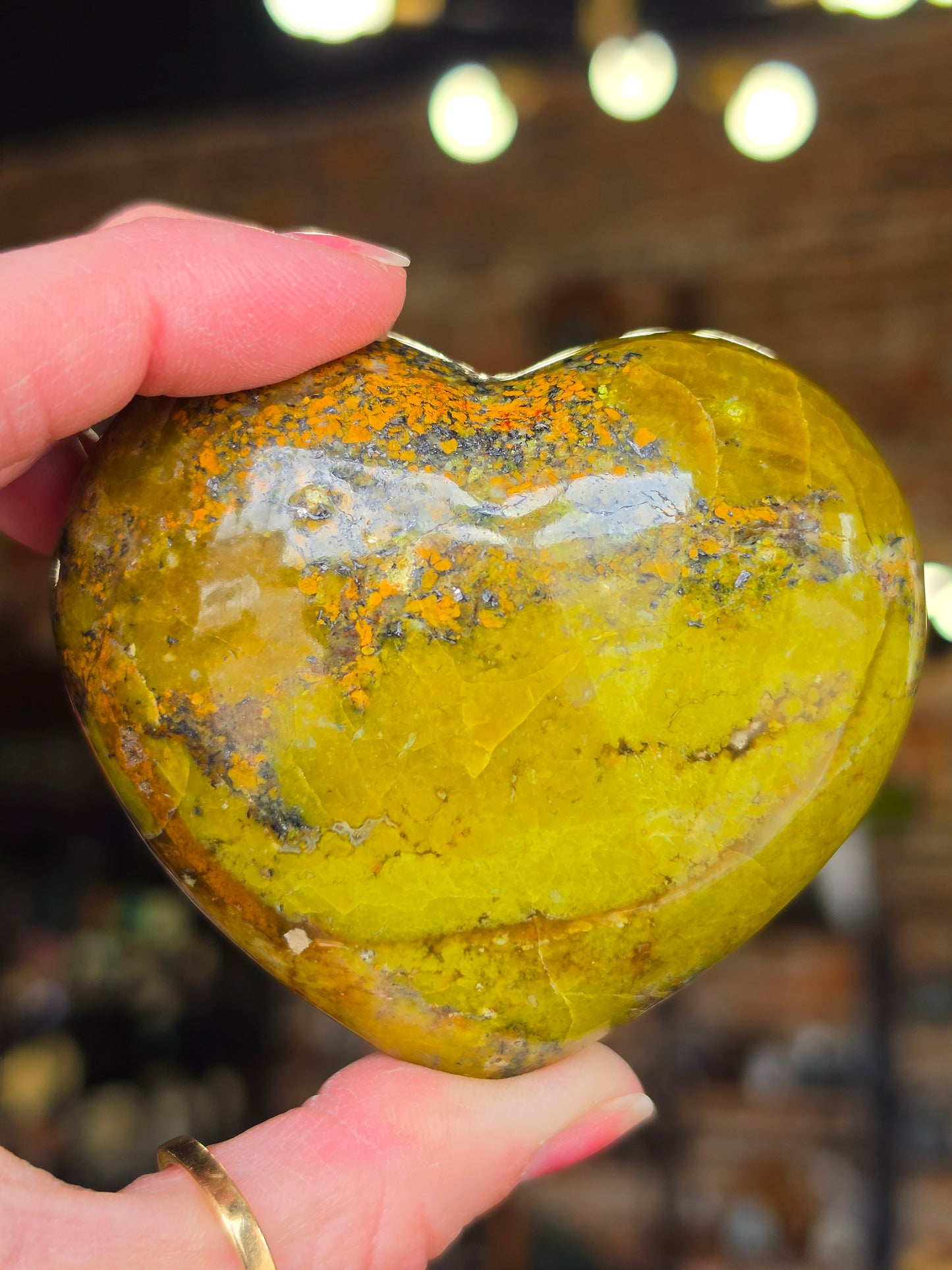 Green Opal Heart