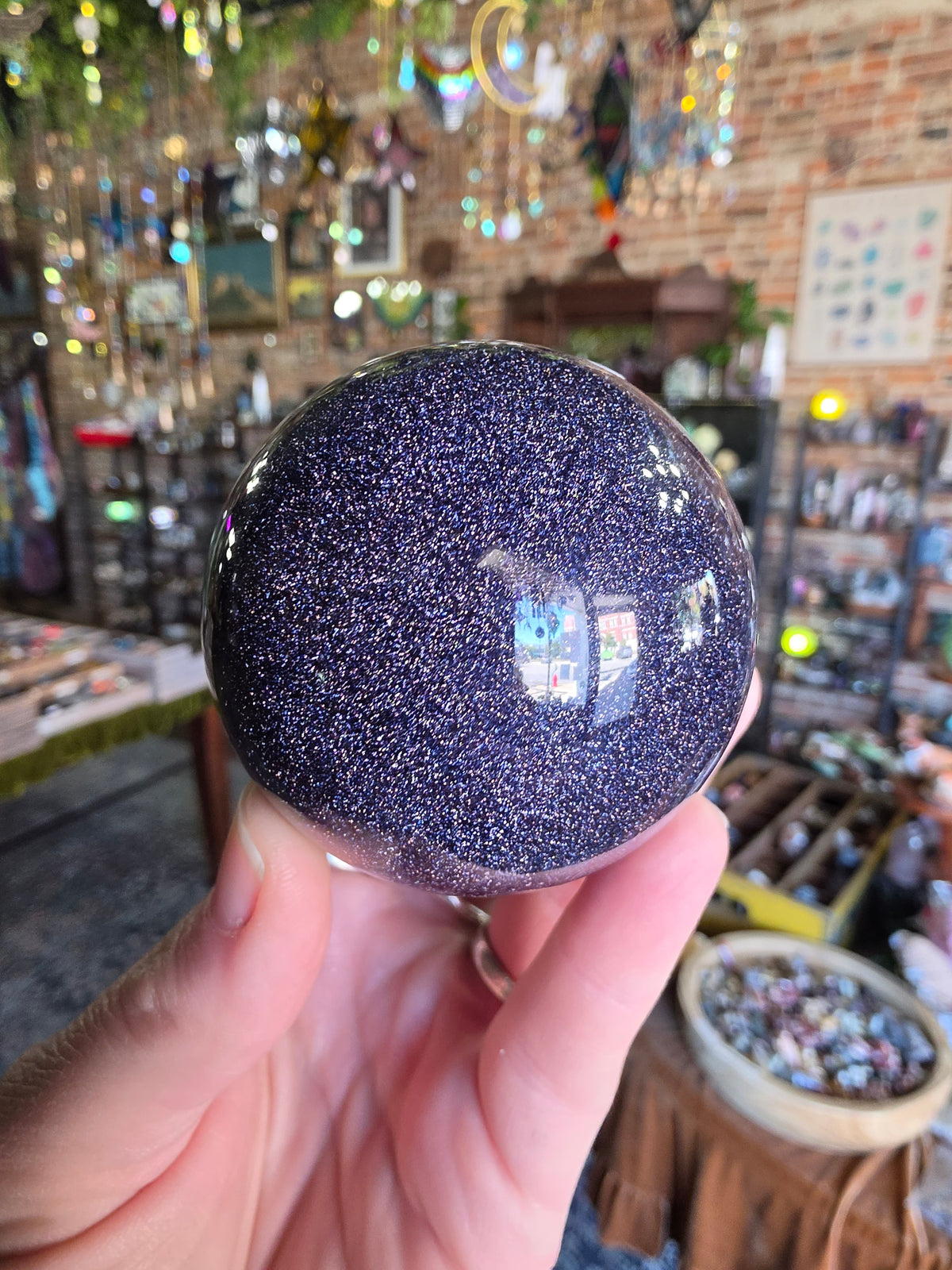 Blue Goldstone Sphere