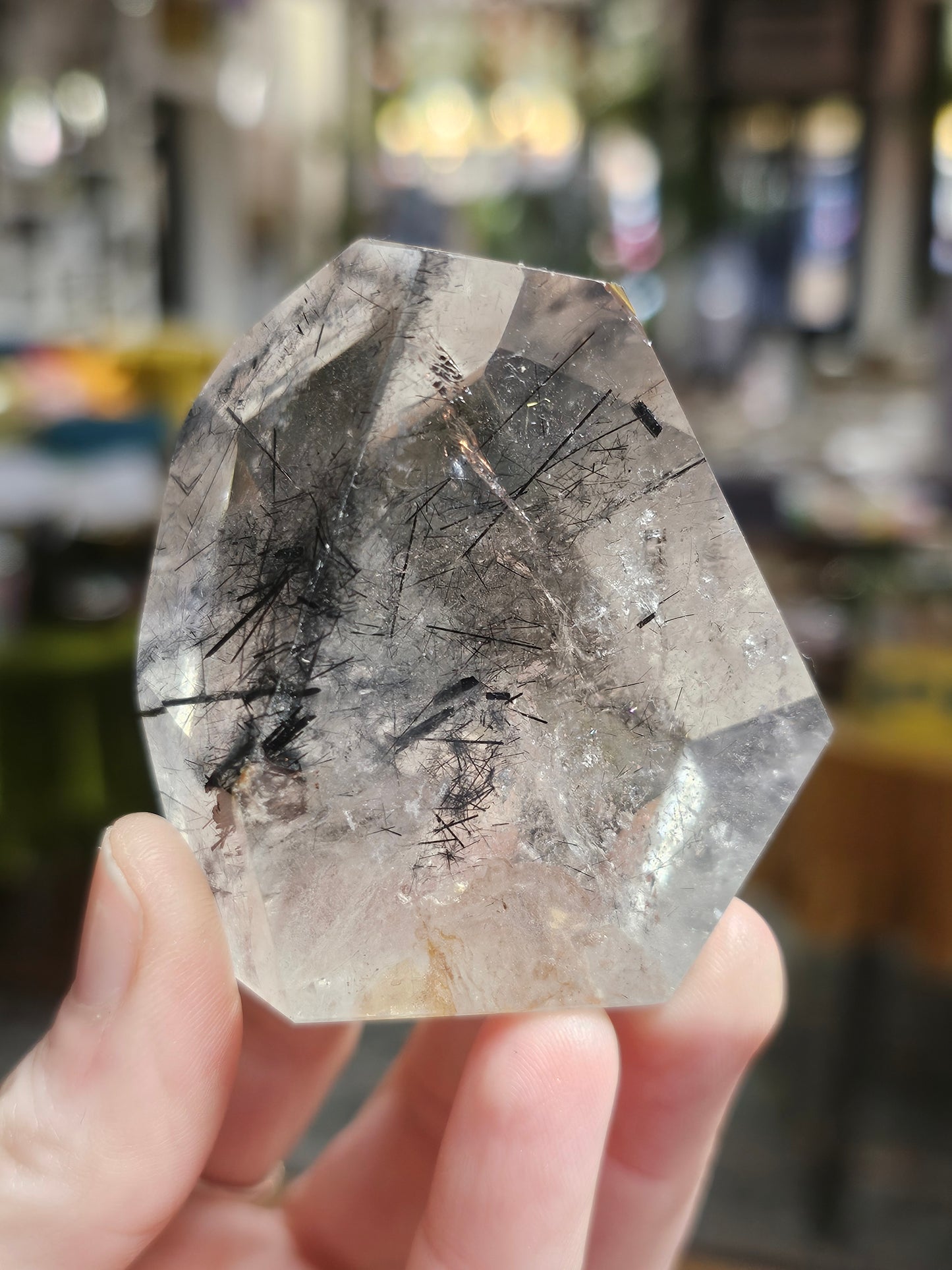 Black Tourmaline in Quartz Freeform