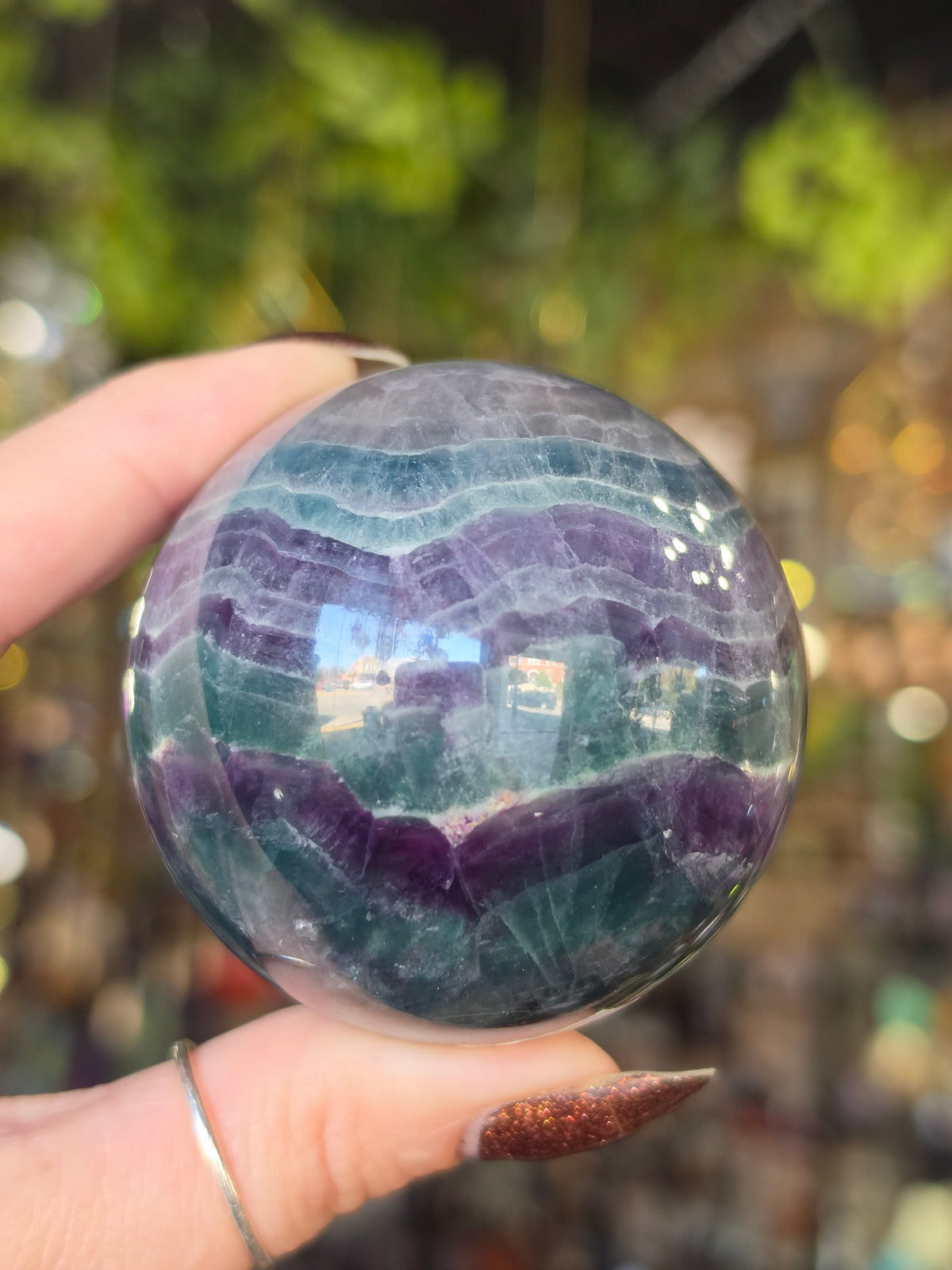 Rainbow Fluorite Sphere