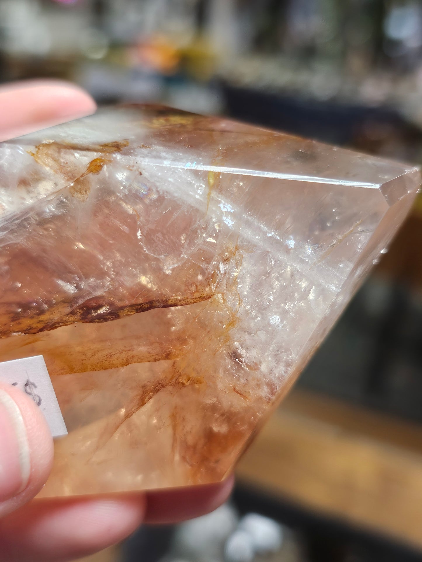 Fire Quartz Freeform With Epidote inclusion