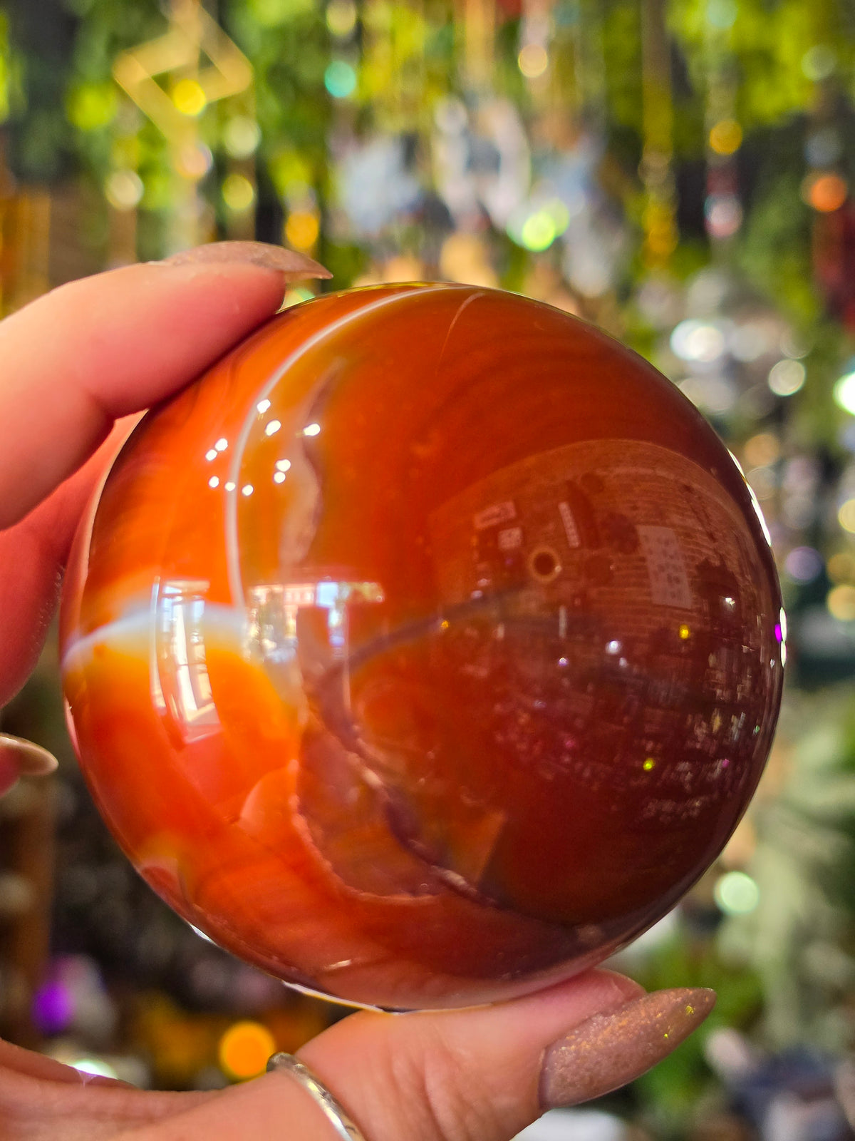Carnelian Agate Sphere