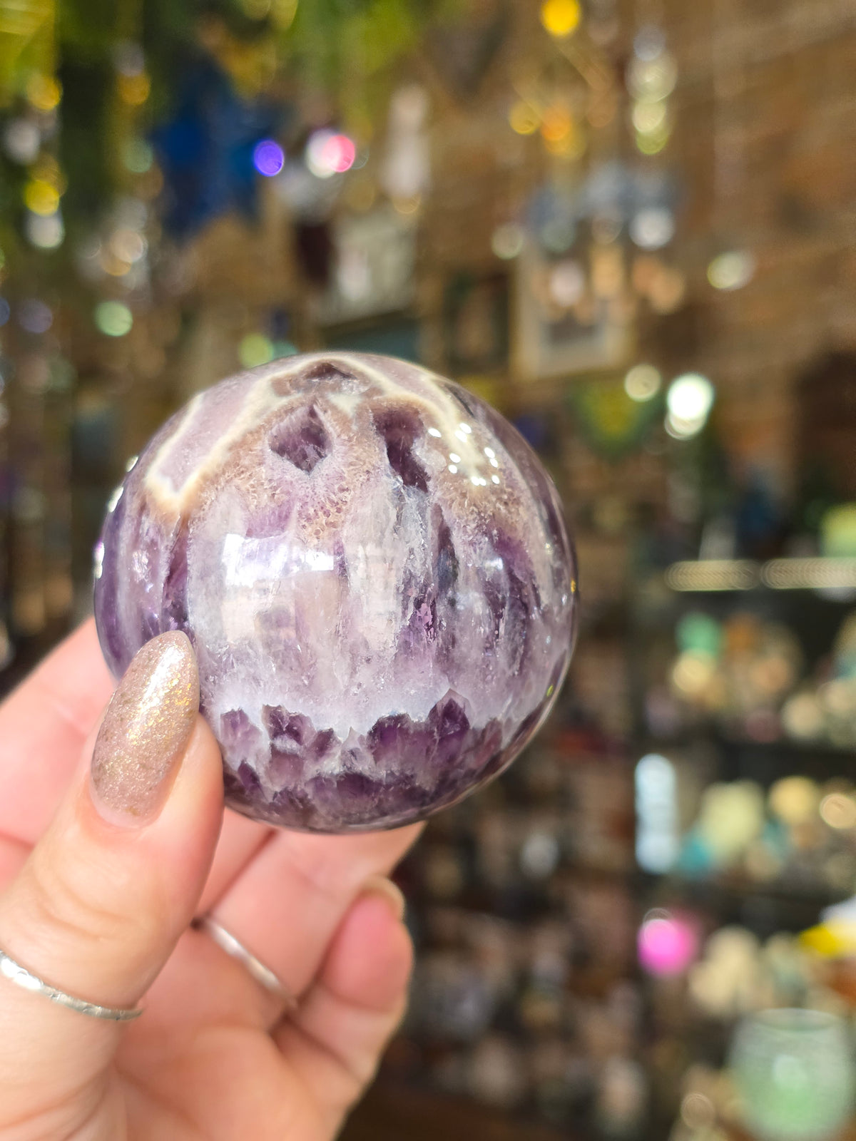 Amethyst Sphere UV reactive