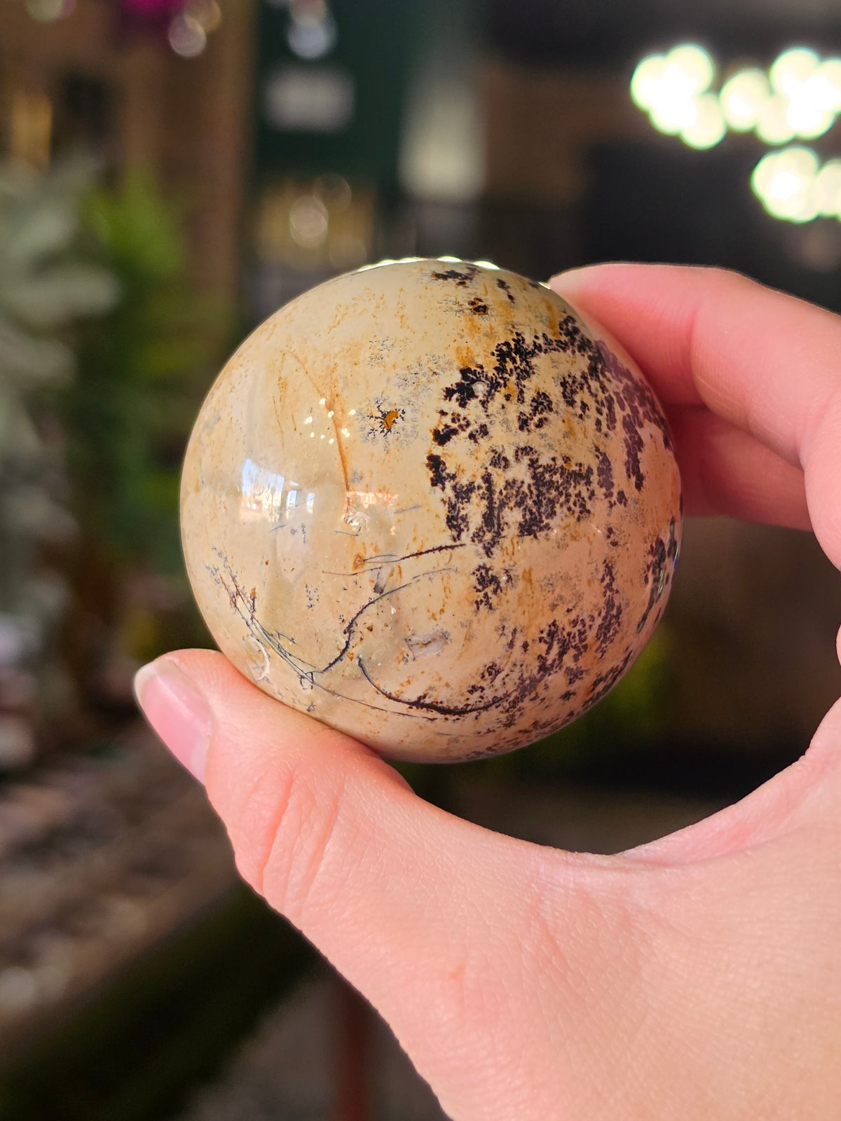 Dendritic Jasper Sphere