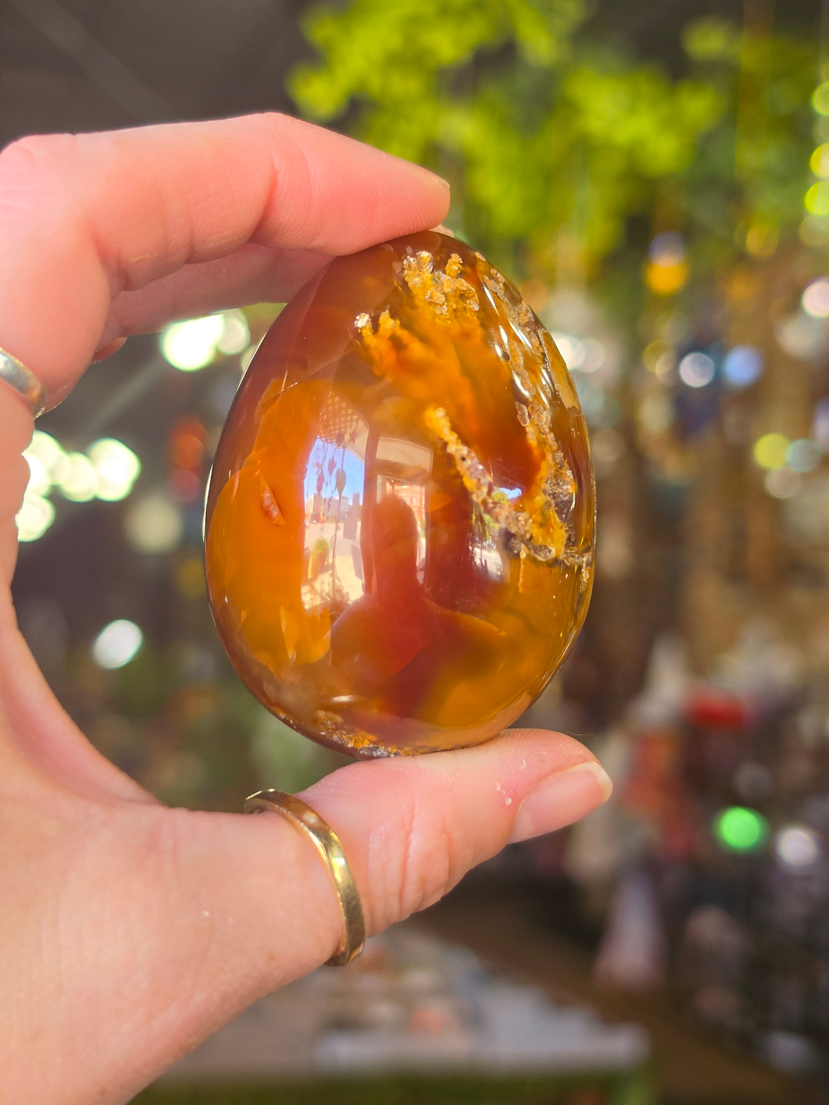 Carnelian Agate Egg Carving