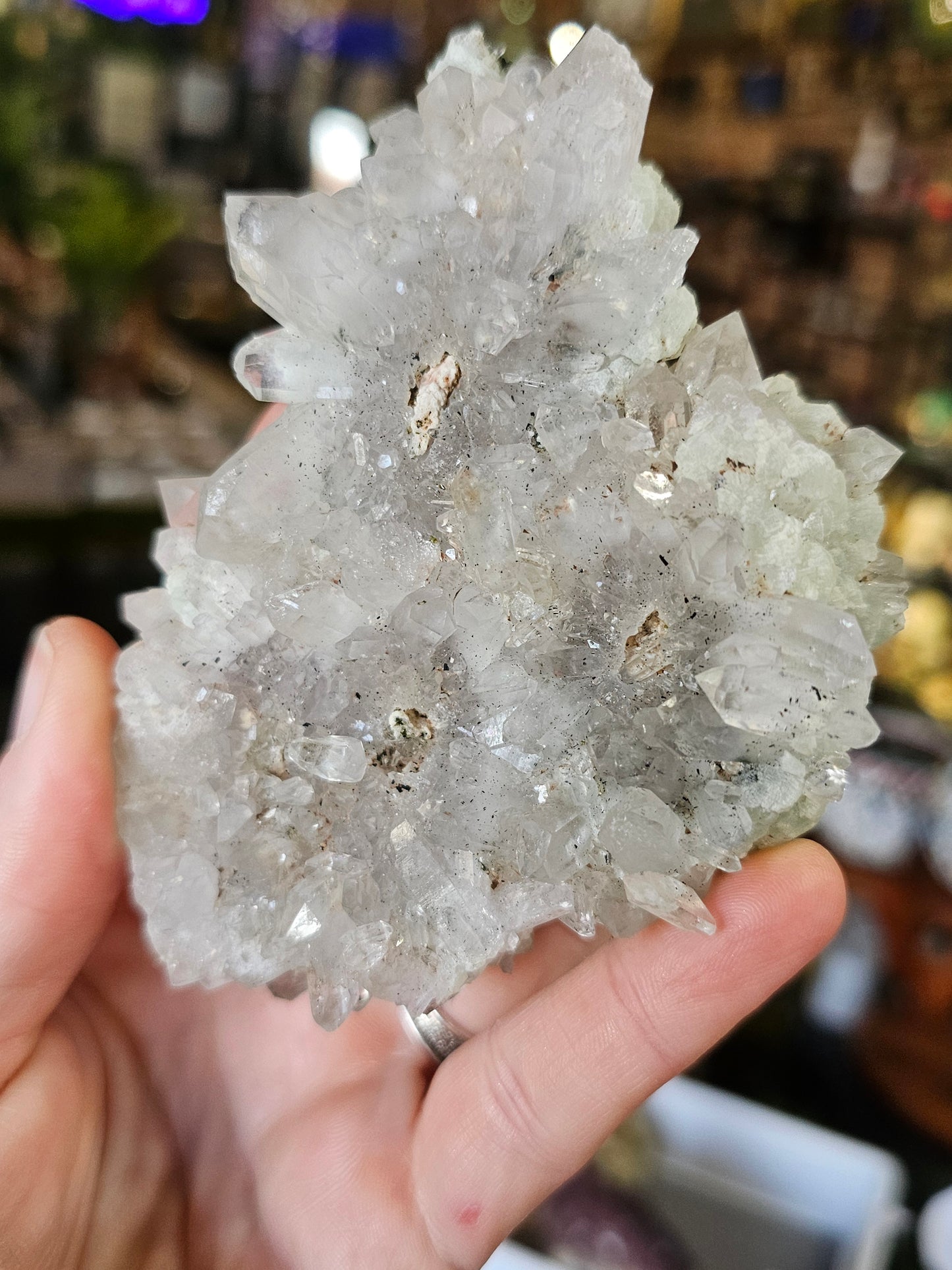 Prehnite on Quartz