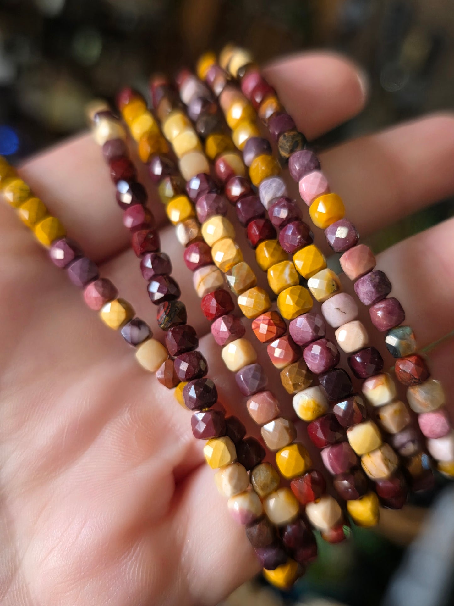 Faceted Mookaite Bead Bracelet
