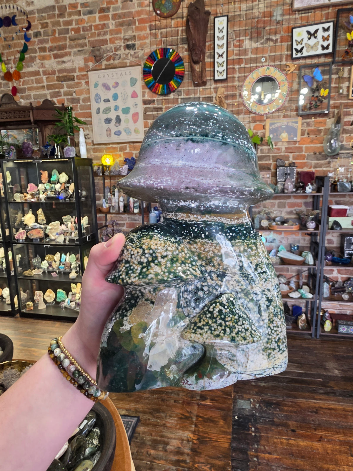 Orbicular Jasper Mushroom Carving