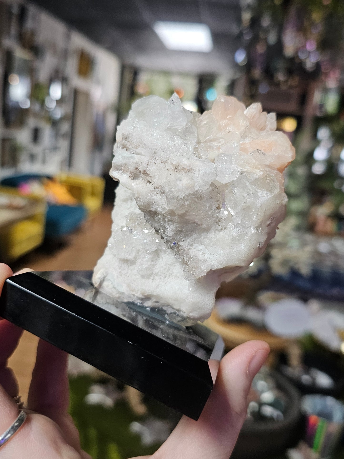 Stillbite on Apophyllite