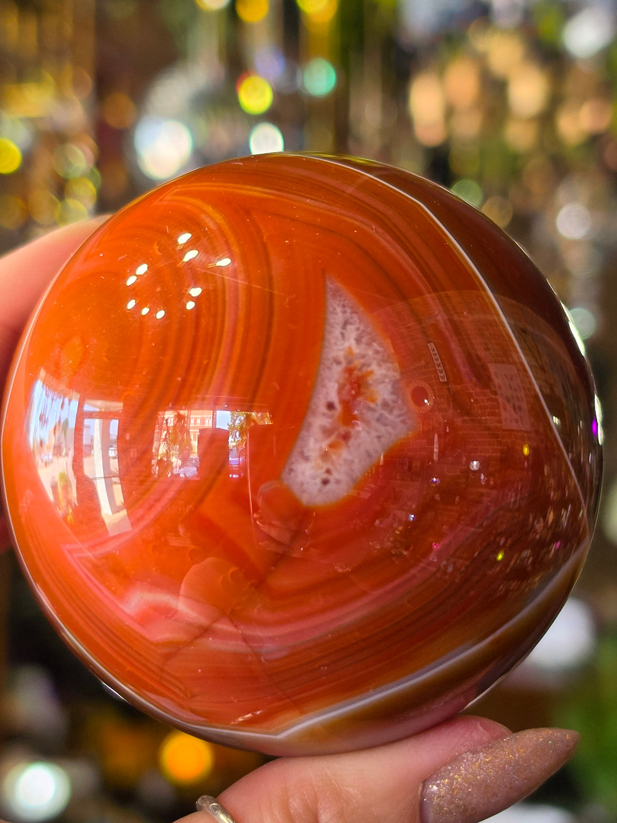 Carnelian Agate Sphere