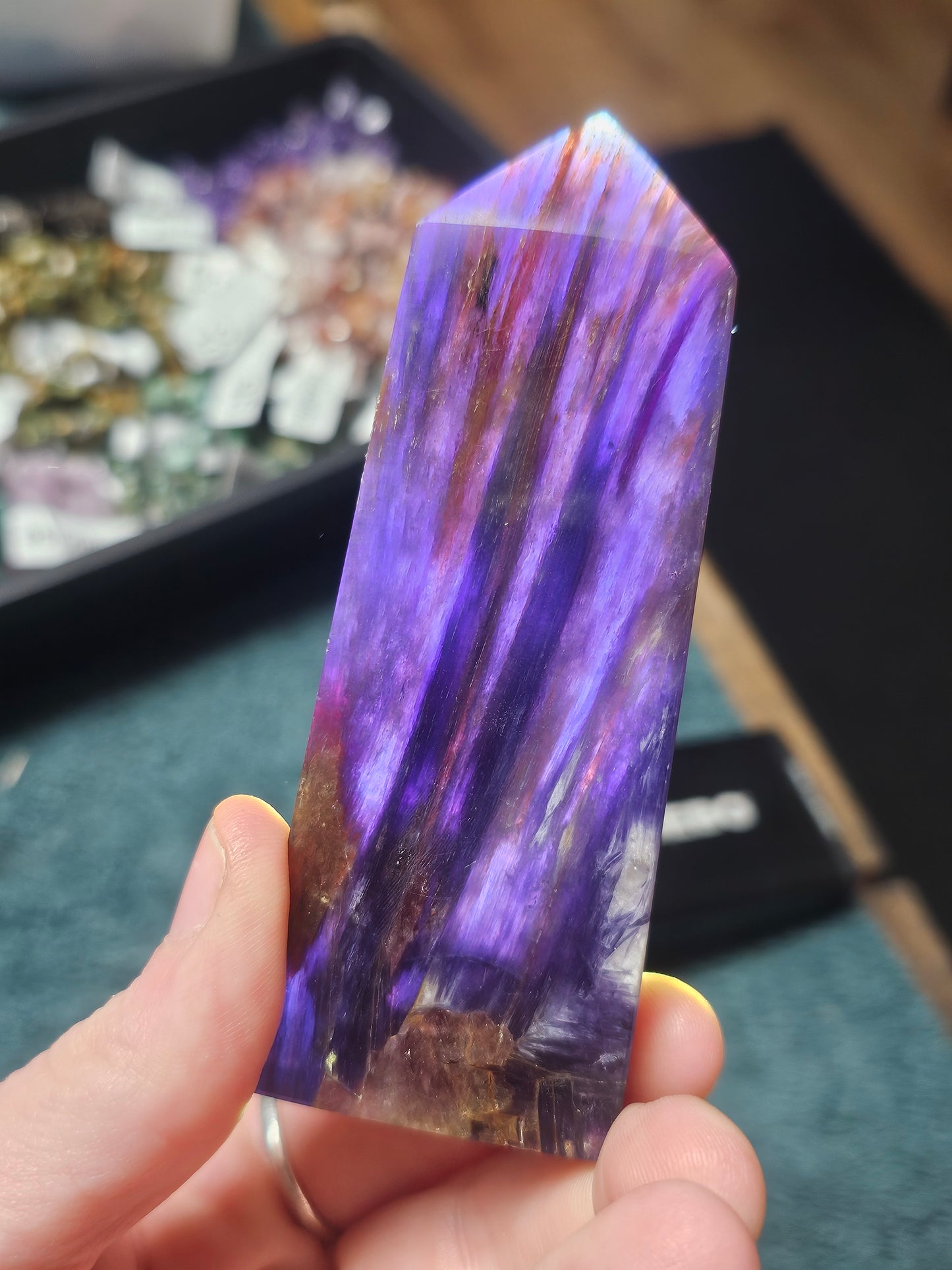 Gem Lepidolite Tower