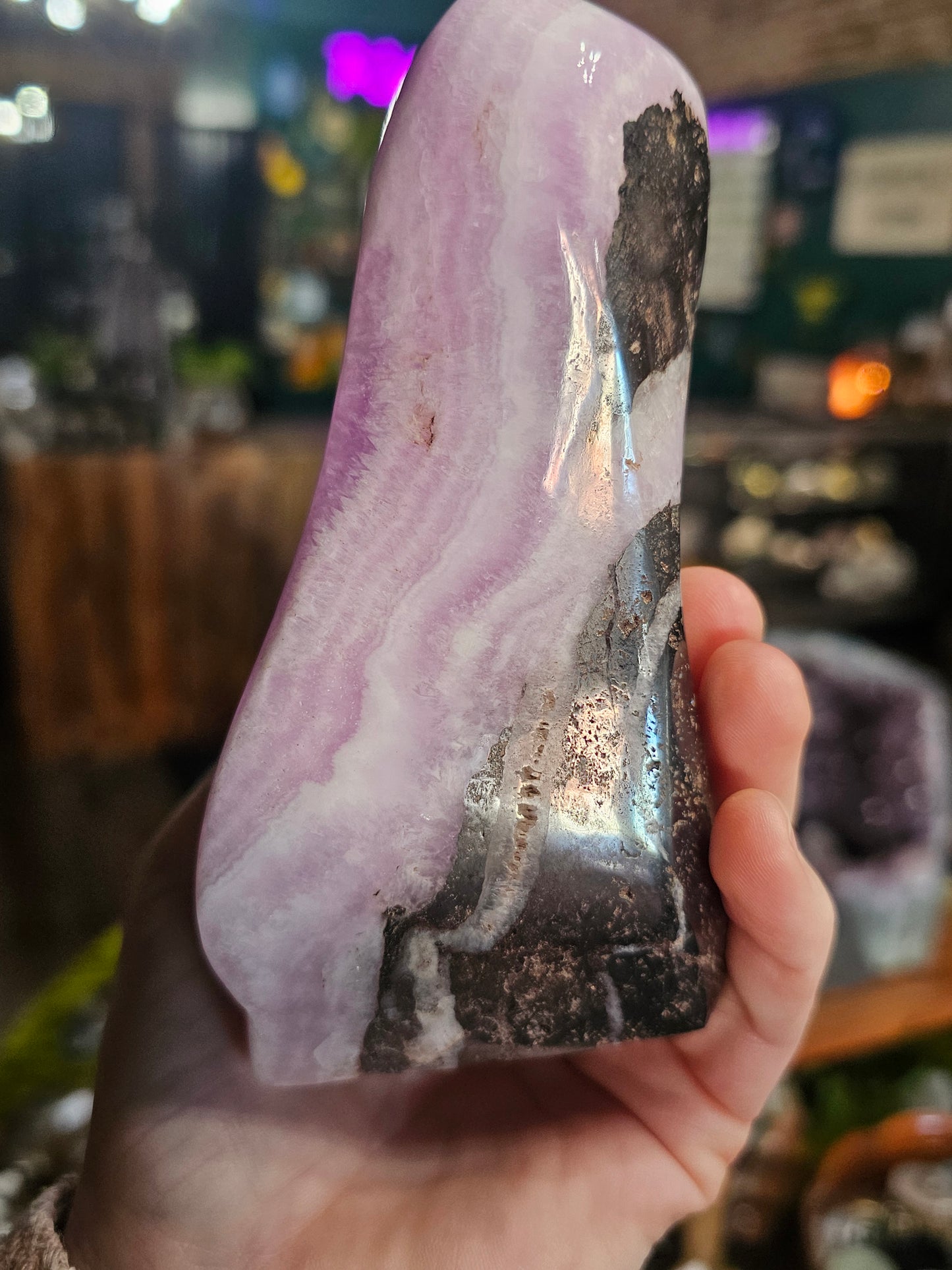 Pink Aragonite Freeform