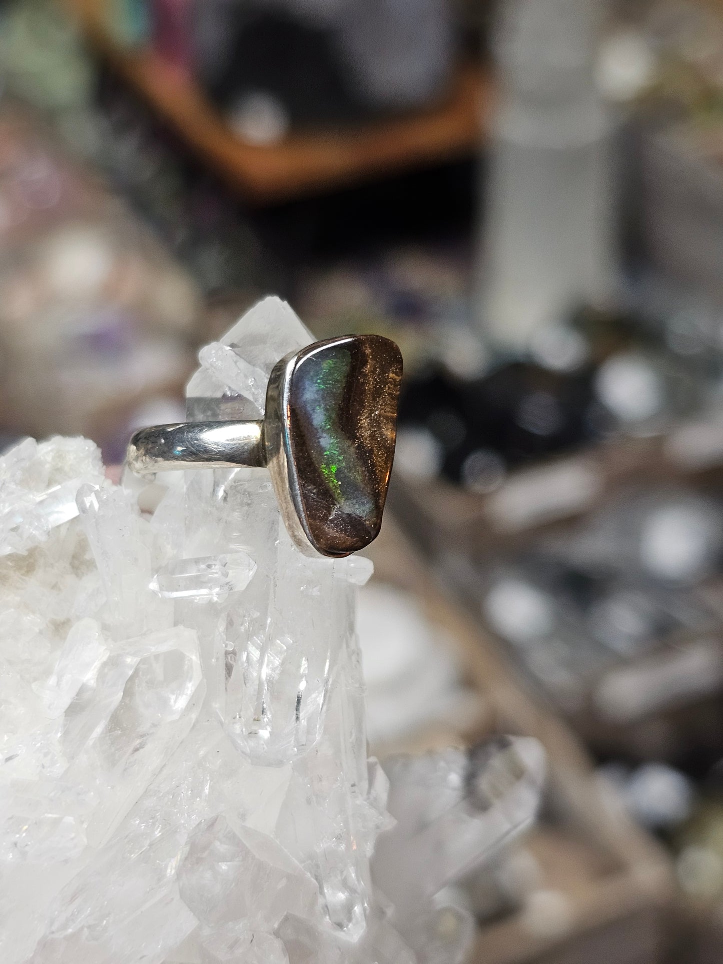 Size 7 Boulder Opal Ring