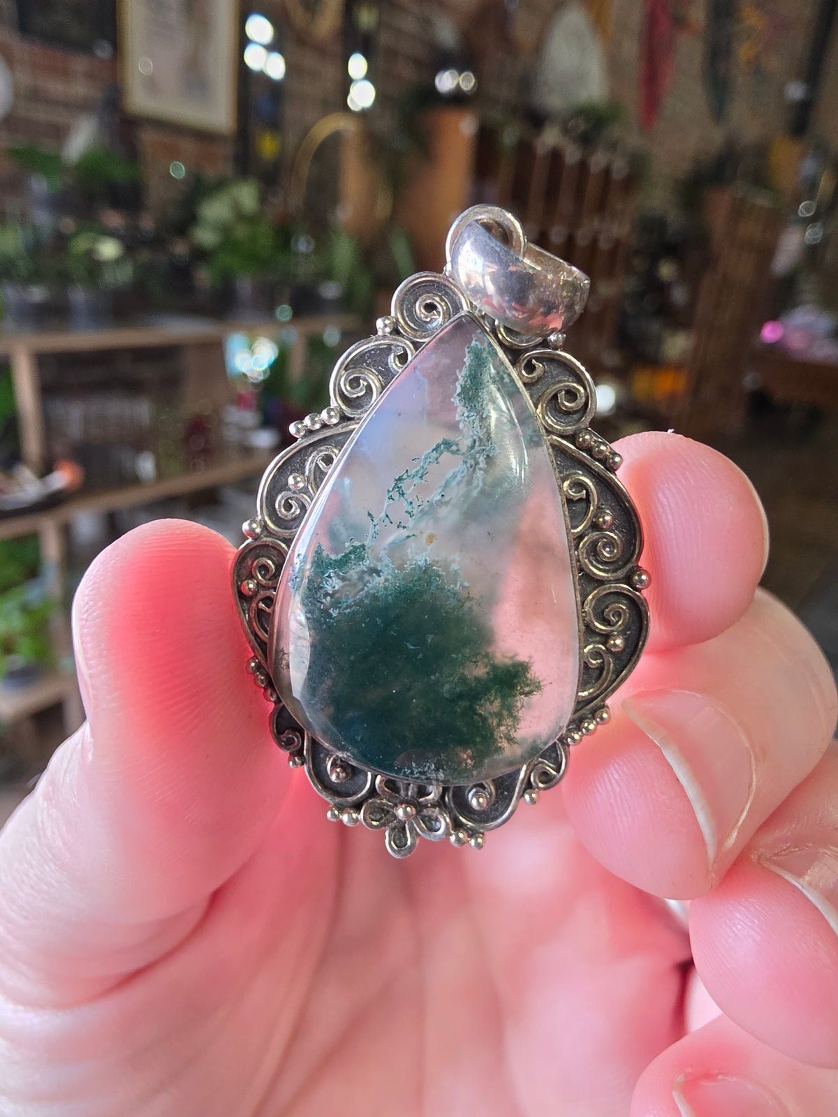 Moss Agate Pendant