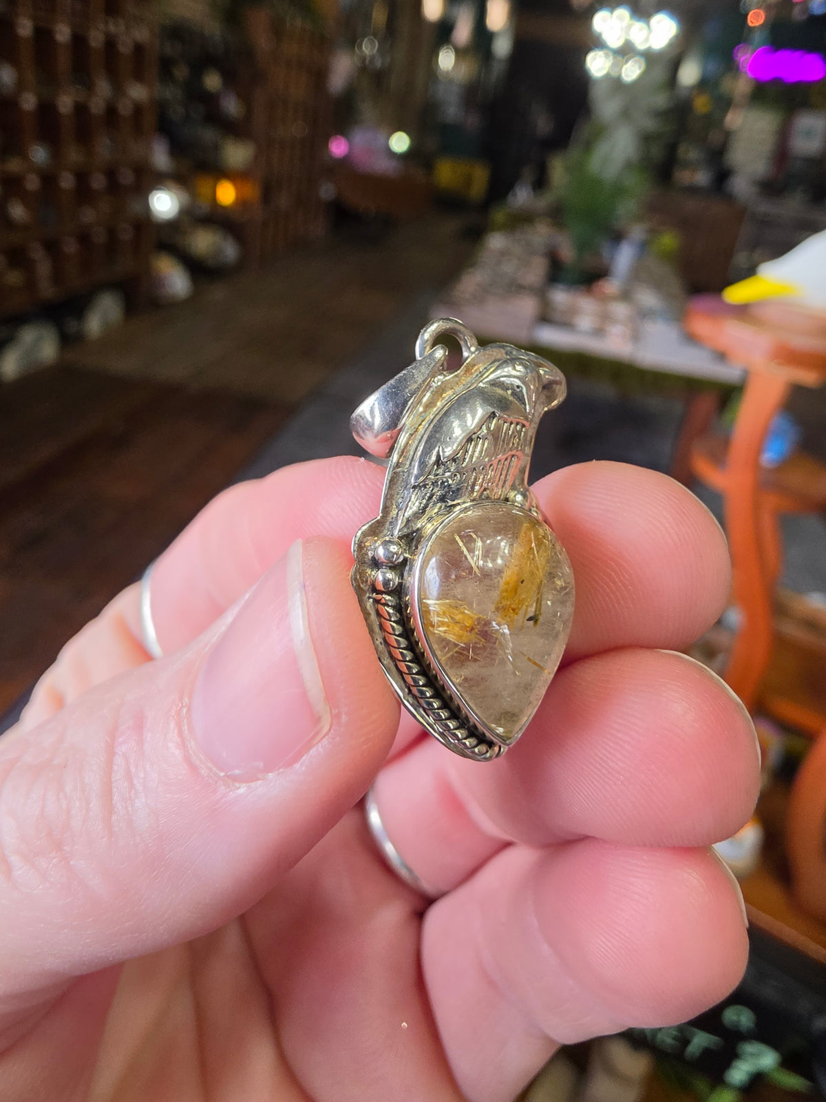 Rutilated Quartz Pendant