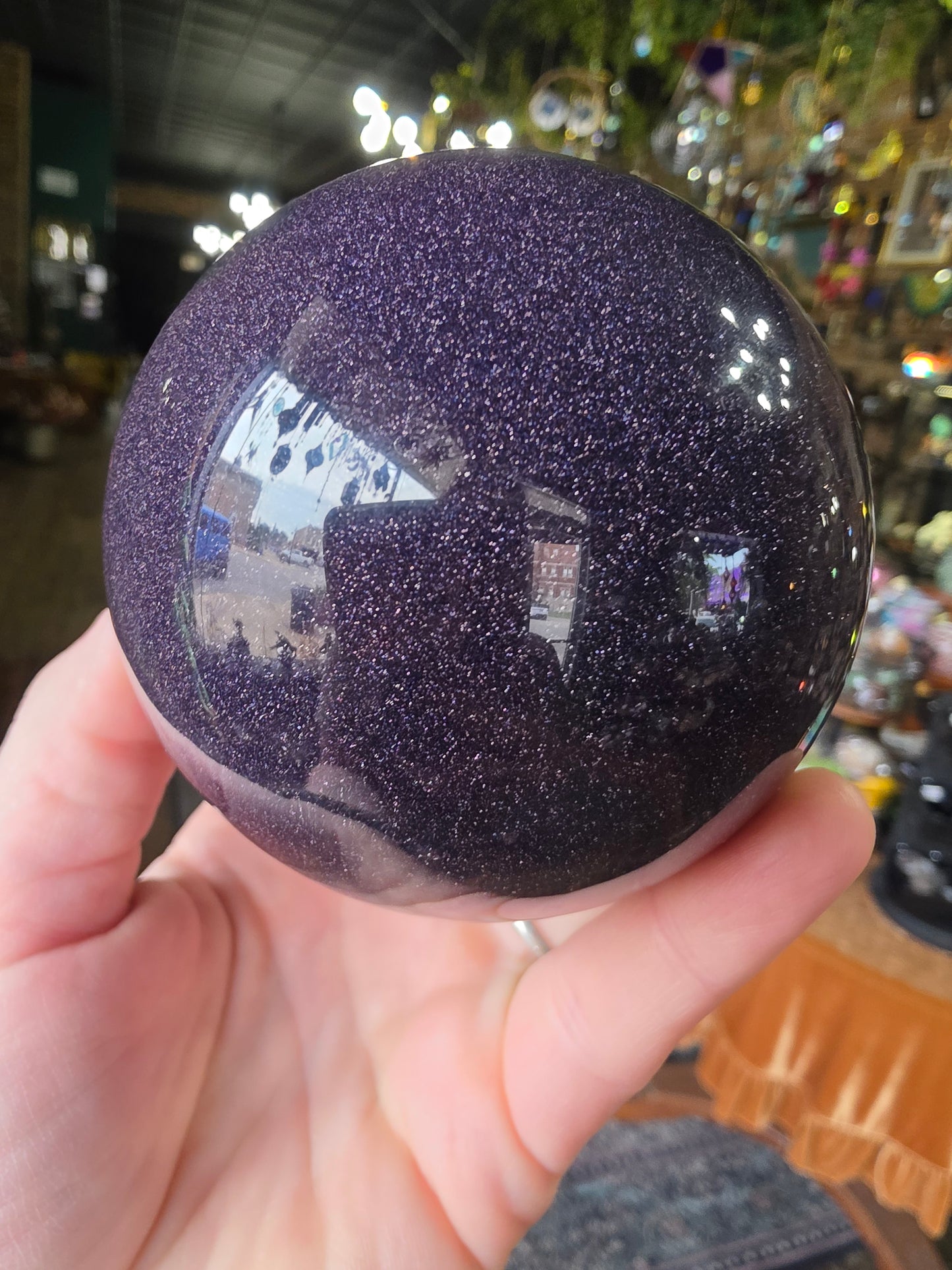 Blue Goldstone Sphere