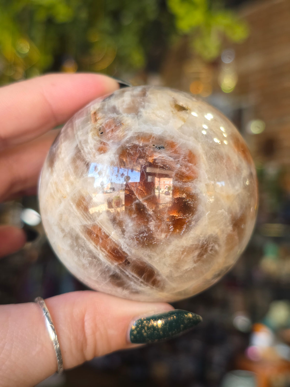 Belomorite Moonstone Sphere
