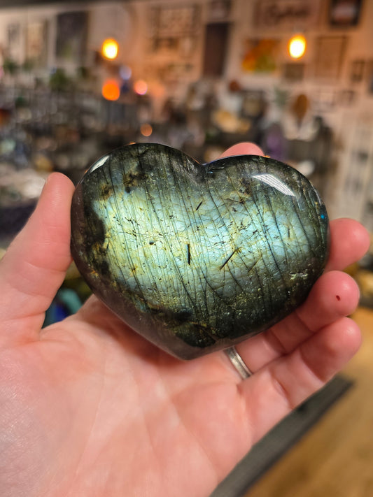 Labradorite Heart