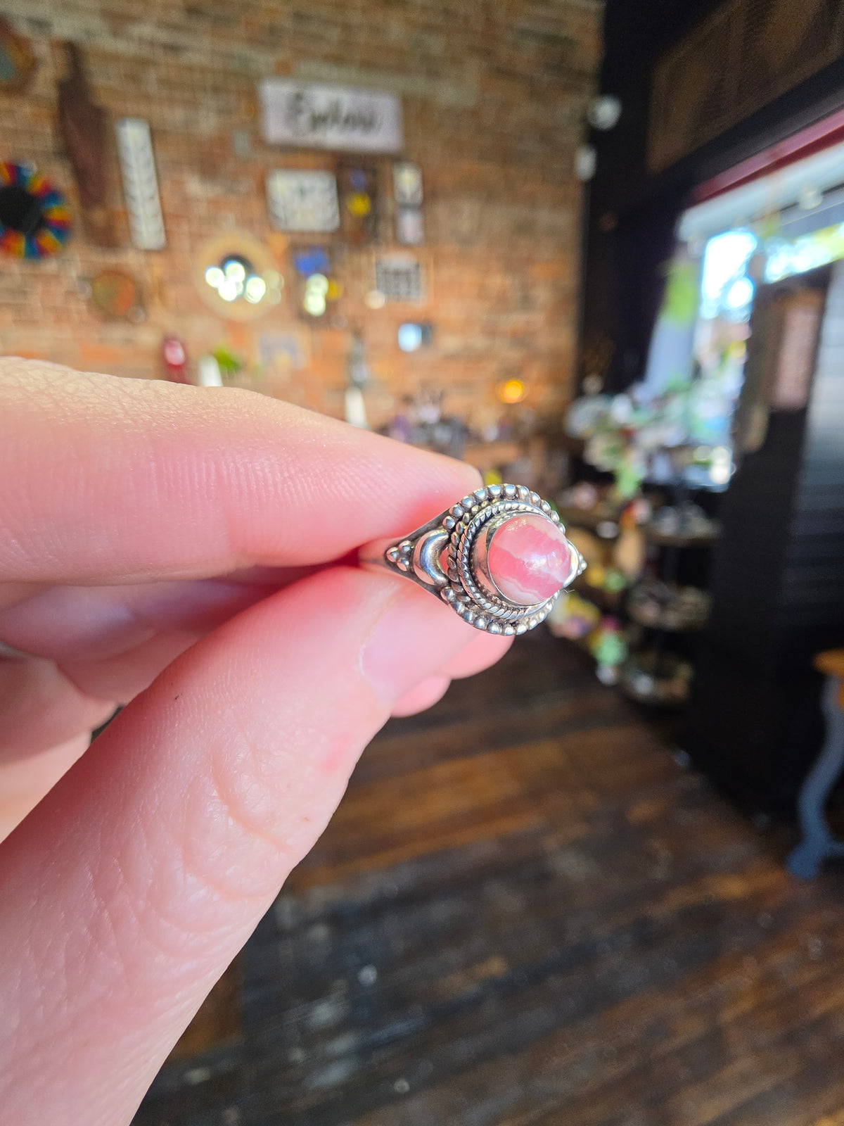 Size 6.5 Rhodochrosite Ring