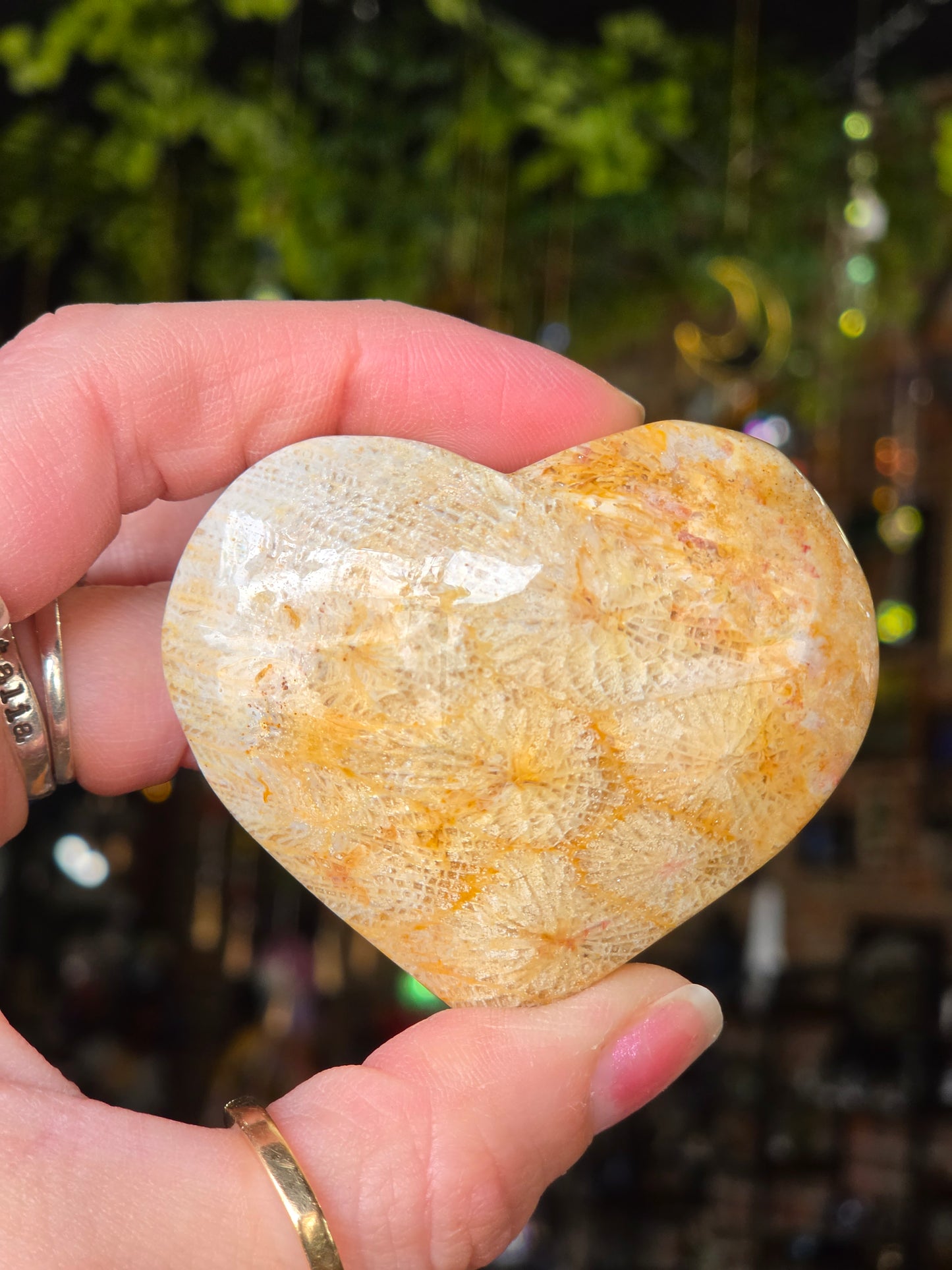 Coral Jade Heart