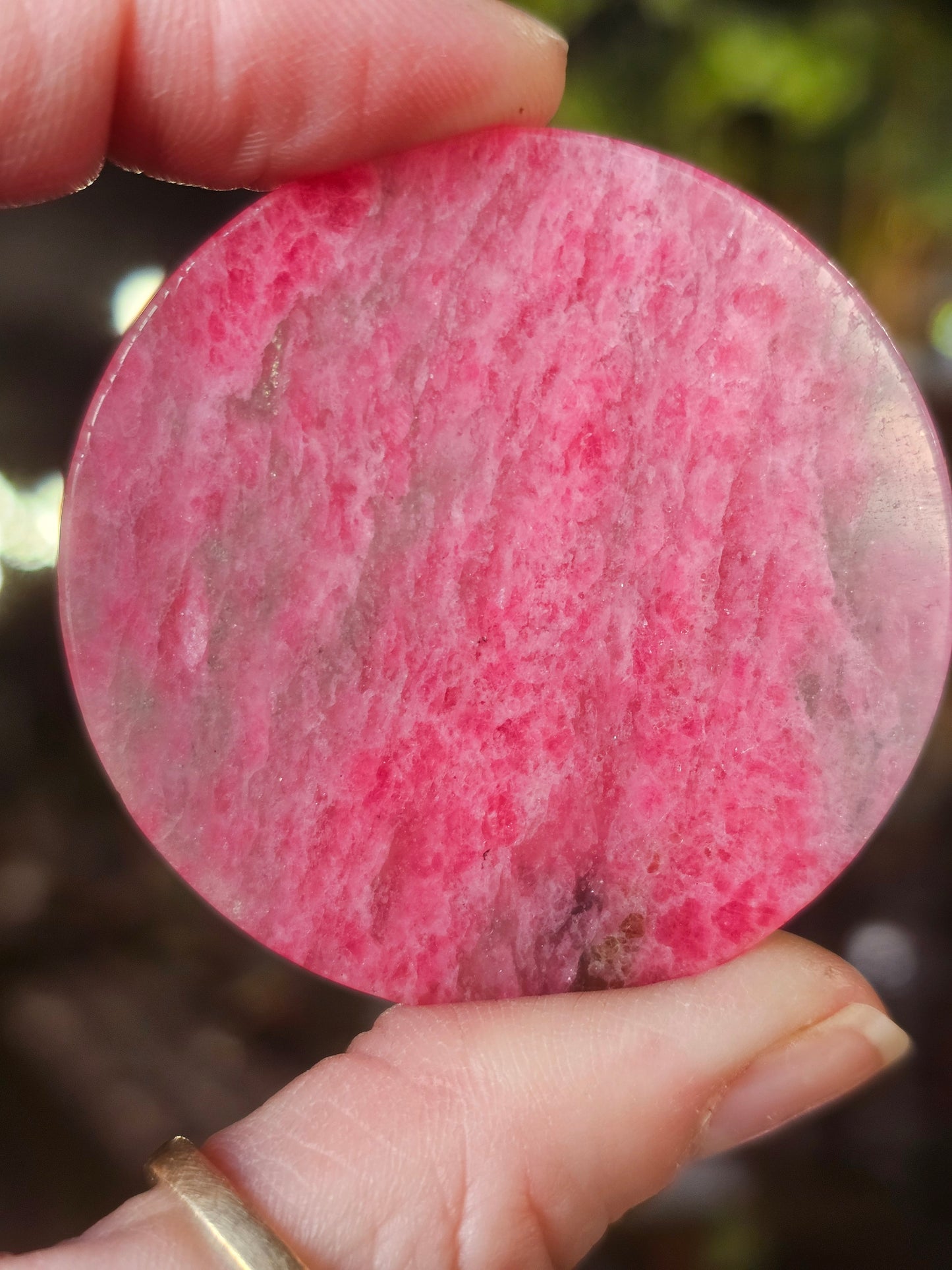 Rhodonite disc
