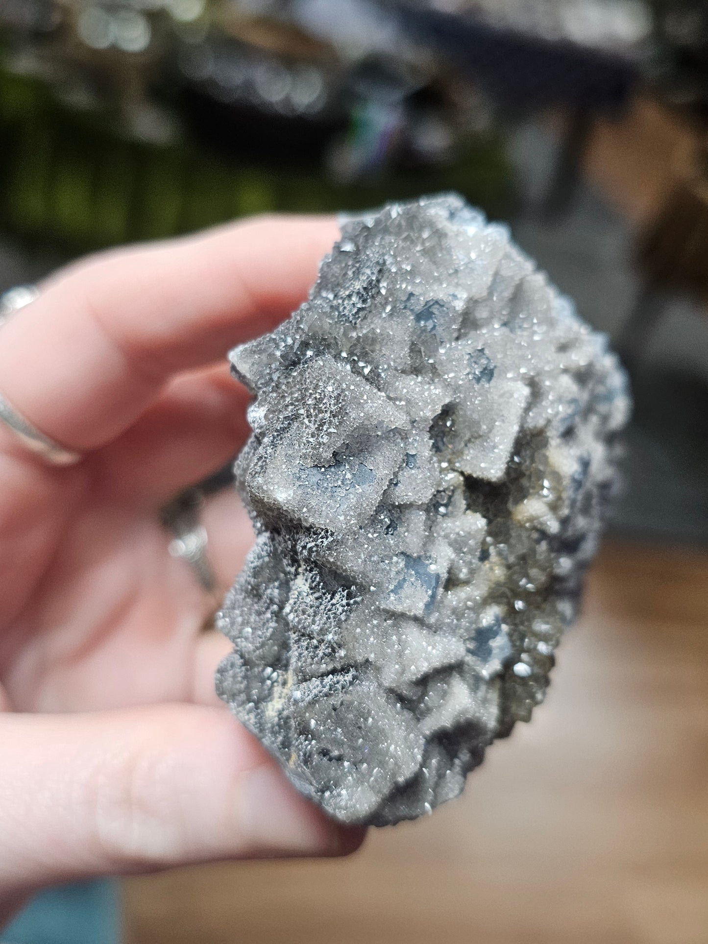 Cubic Blue Sugar Fluorite