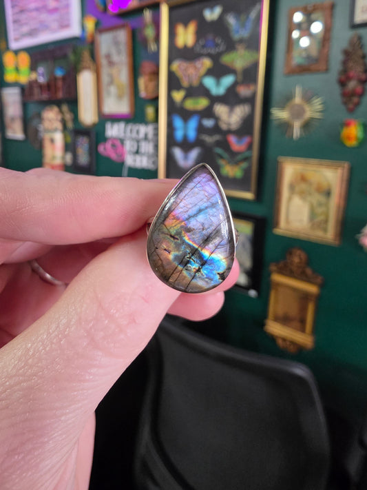 Labradorite Ring Size 8